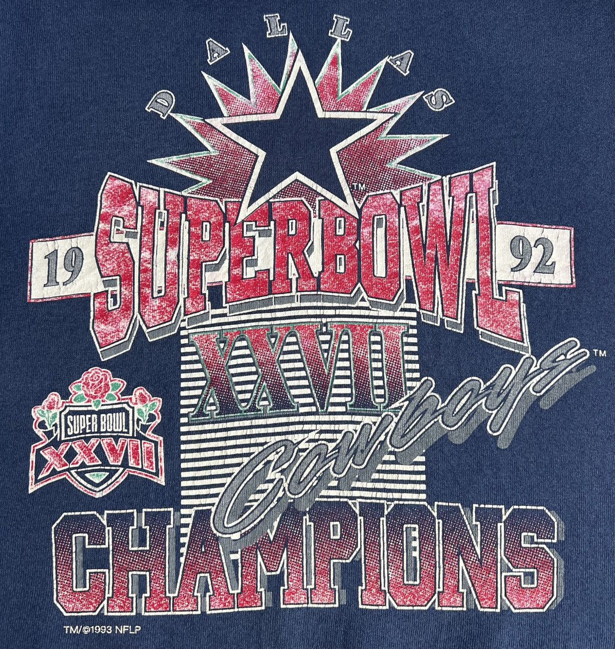 NFL 90s Vintage Dallas Cowboys Superbowl Crew Neck Size US L / EU 52-54 / 3 - 4 Thumbnail