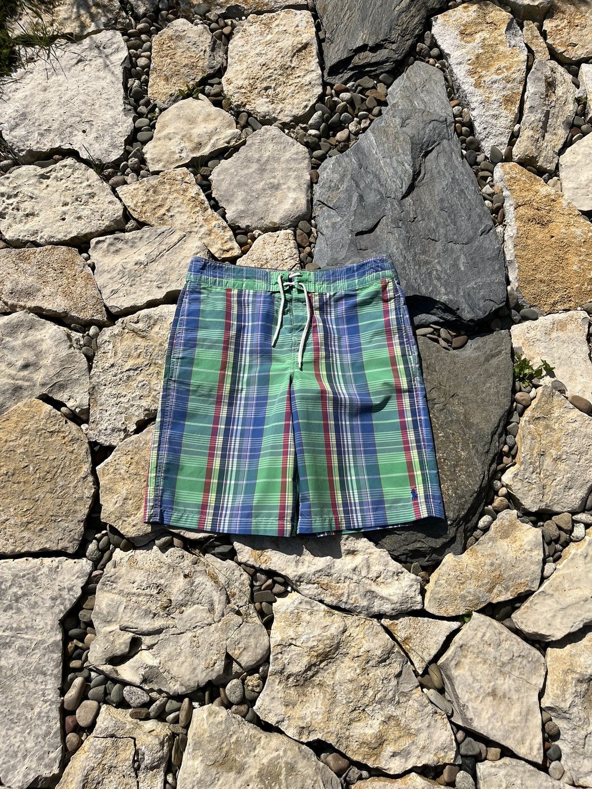 Polo Ralph Lauren × Ralph Lauren × Vintage Vintage 90s Polo Ralph Lauren plaid checked swim shorts pant Size 30" / US 8 / IT 44 - 1 Thumbnail