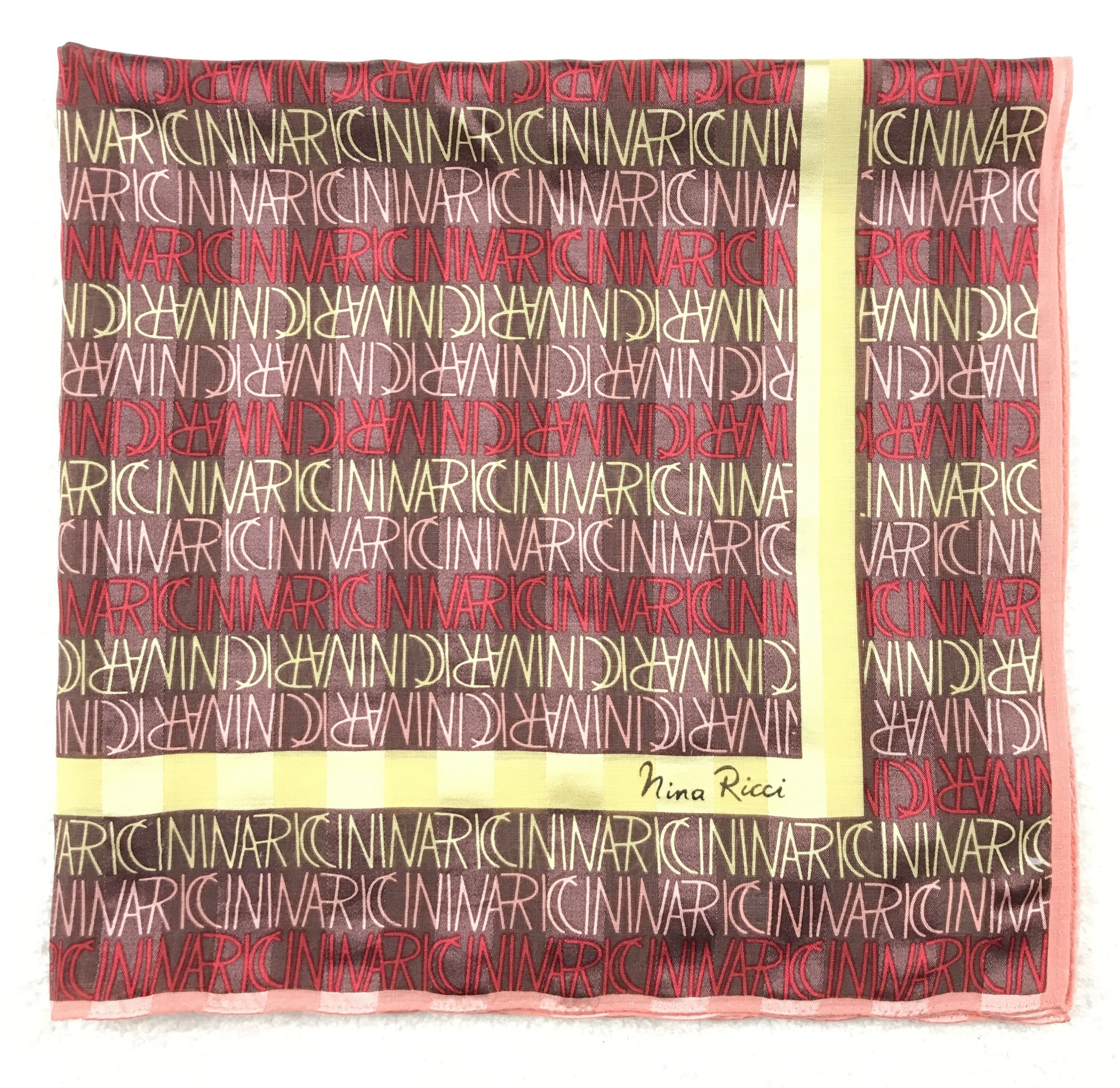 Designer × Japanese Brand × Vintage Vintage Nina Ricci Bandana Neckerchief Handkerchief Size ONE SIZE - 2 Thumbnail