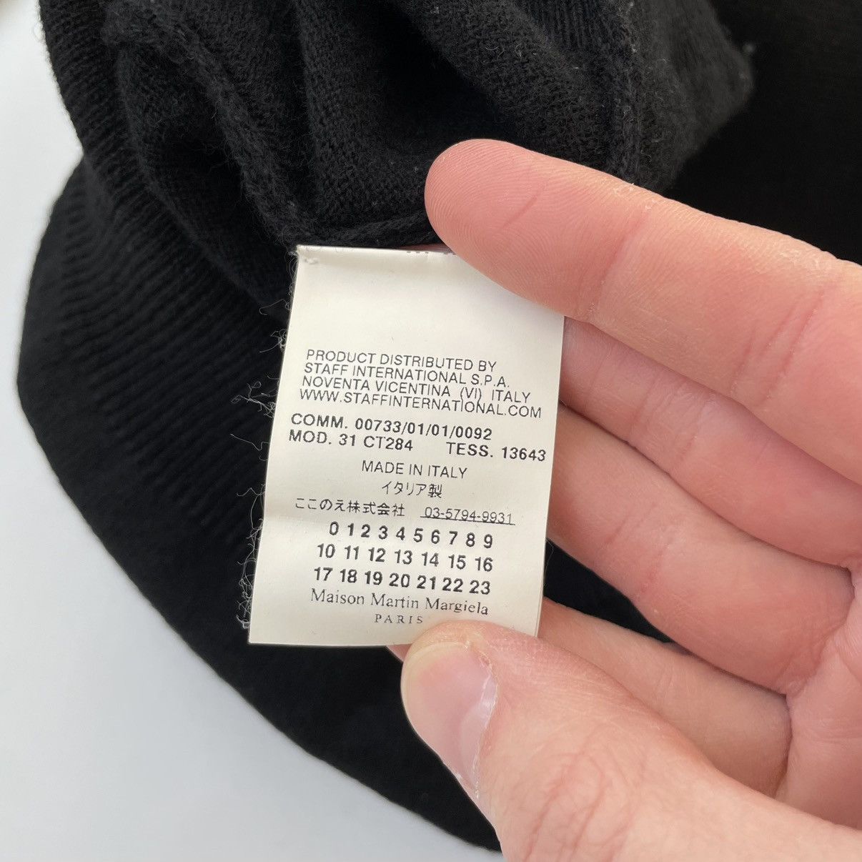 Maison Margiela A/W 09 Black Wool ‘Tape’ Effect Sweater Size US L / EU 52-54 / 3 - 9 Thumbnail