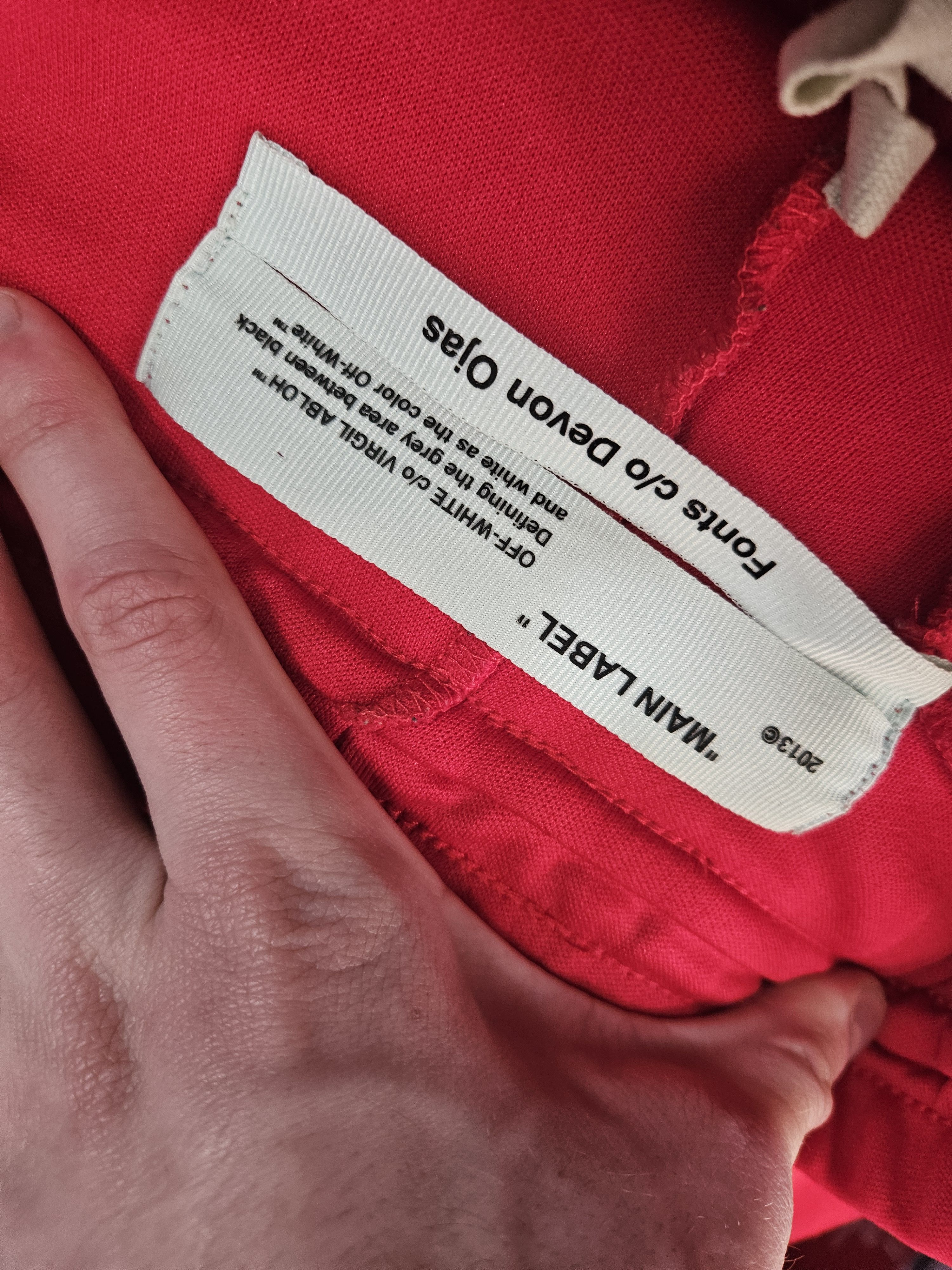 Off-White Flared Red Embroidered Virgil Abloh Sweatpants Size US 32 / EU 48 - 7 Thumbnail
