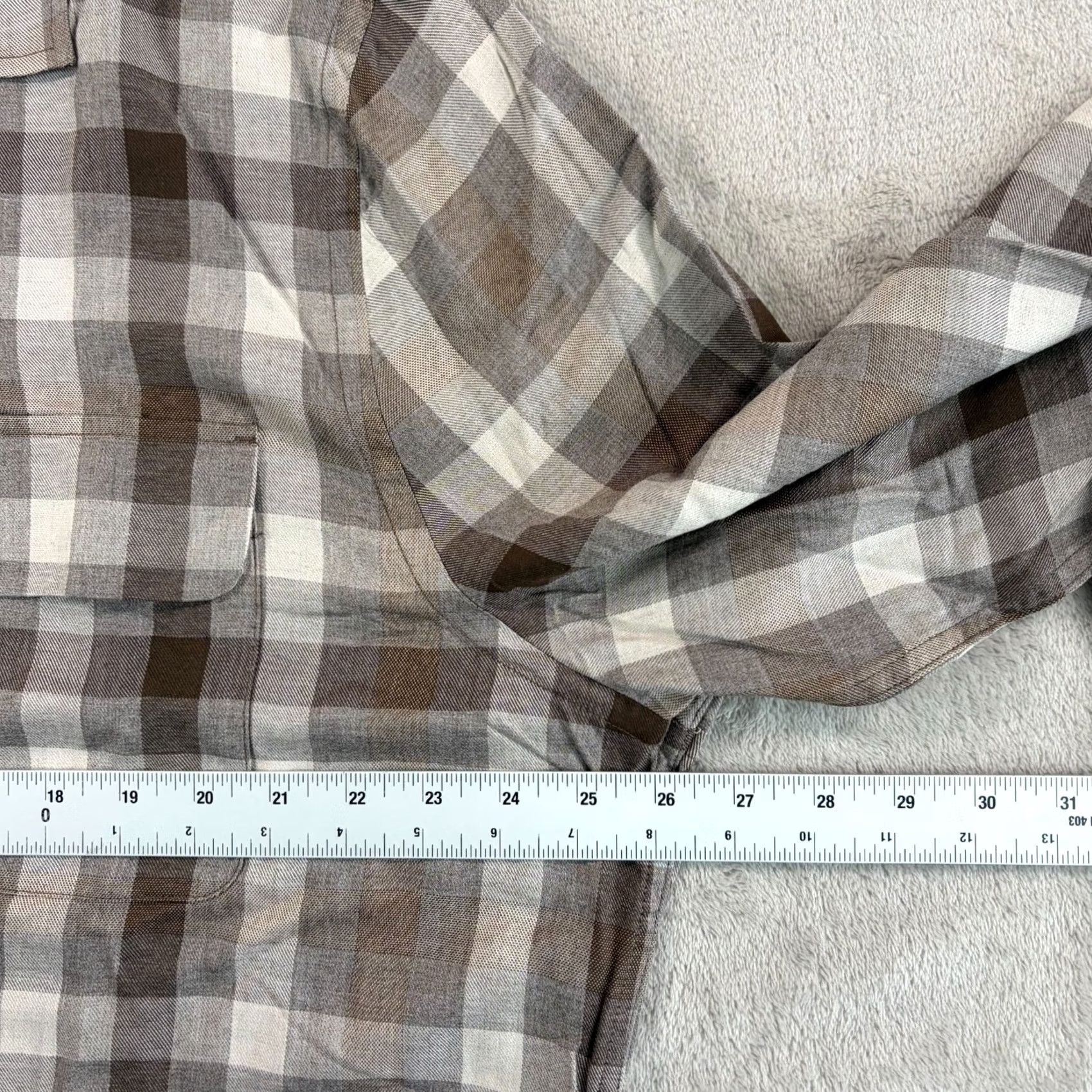 Todd Snyder Todd Snyder Rayon Plaid Field Shirt Men 2XL Classic Fit NWT Brown Veco/Viscose Button-Up Collar Shirt Size US XXL / EU 58 / 5 - 7 Thumbnail