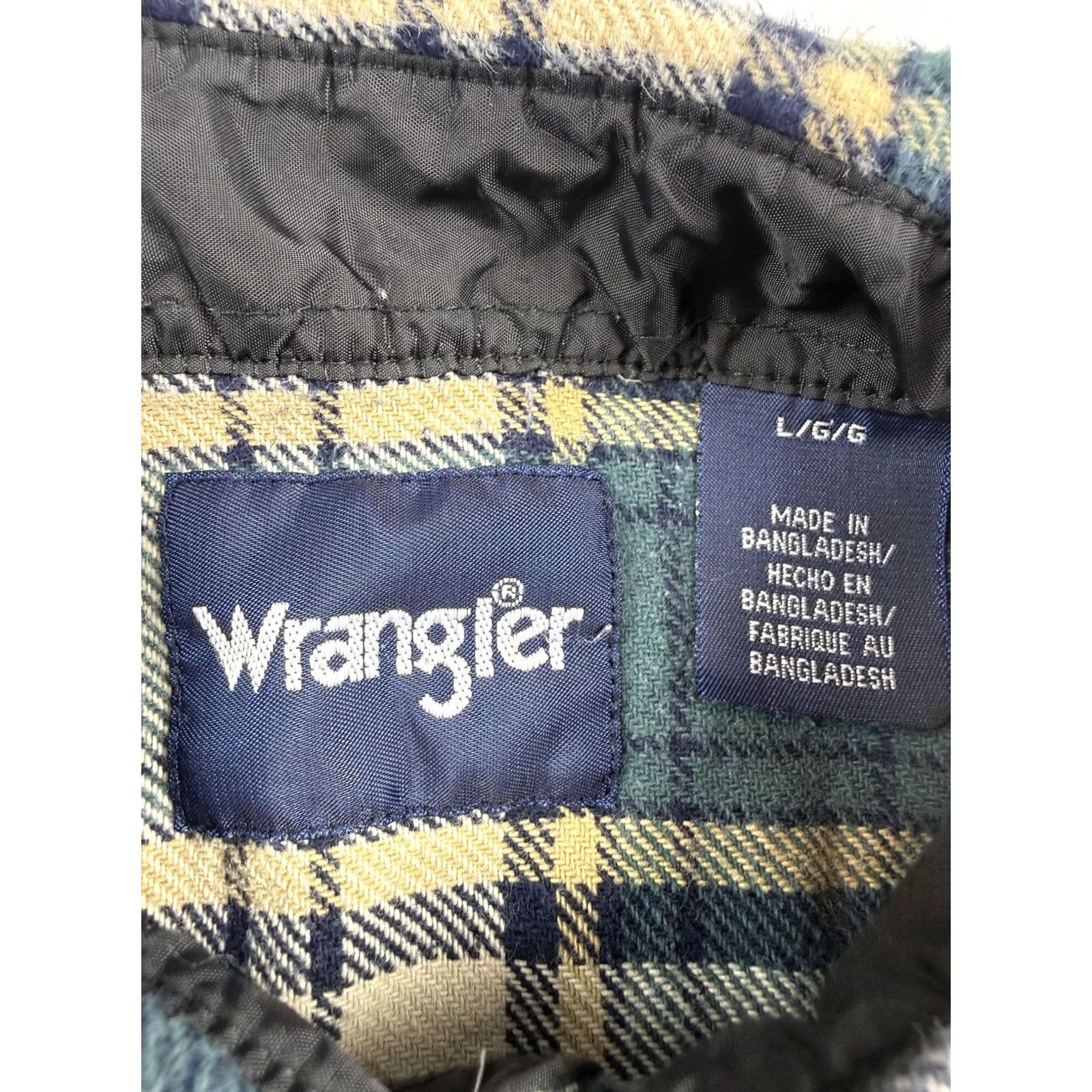 Wrangler Wrangler Mens Large Plaid Flannel Shirt - Regular Fit Size US L / EU 52-54 / 3 - 3 Thumbnail