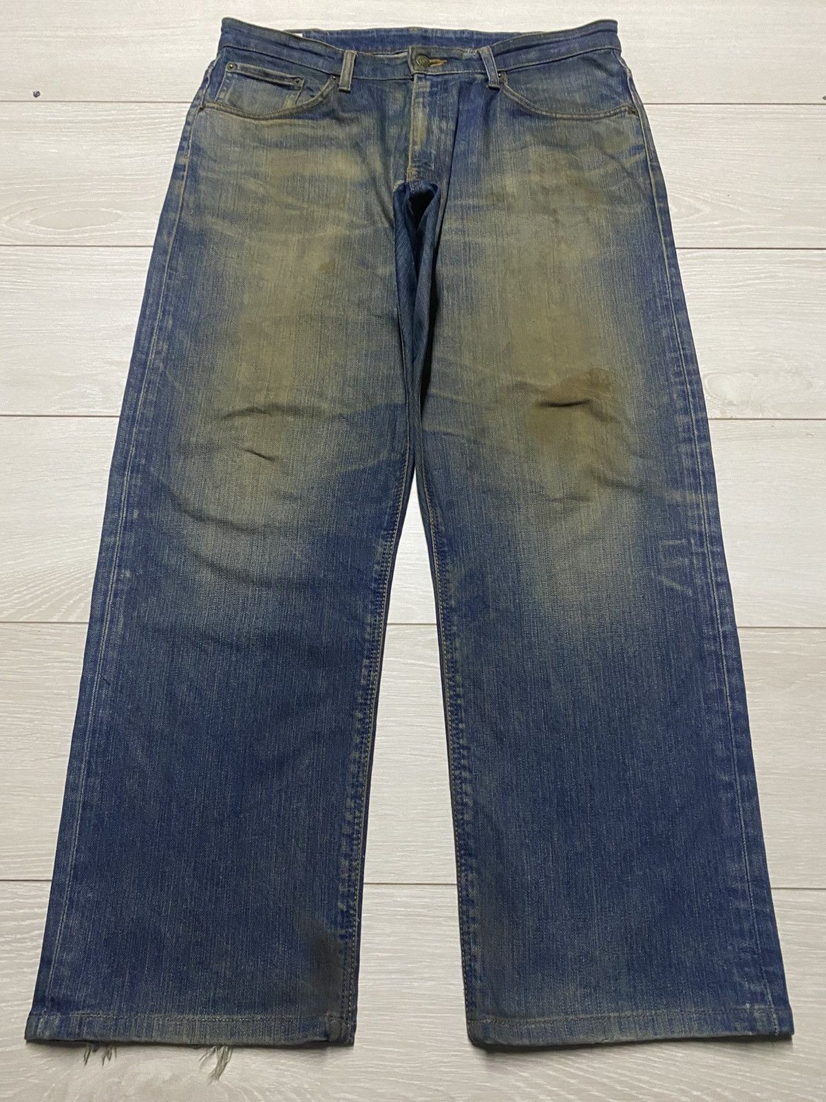 Japanese Brand Vintage Japanese Brand Edwin 503 Mud Wash Distressed Jeans Size US 34 / EU 50 - 1 Thumbnail