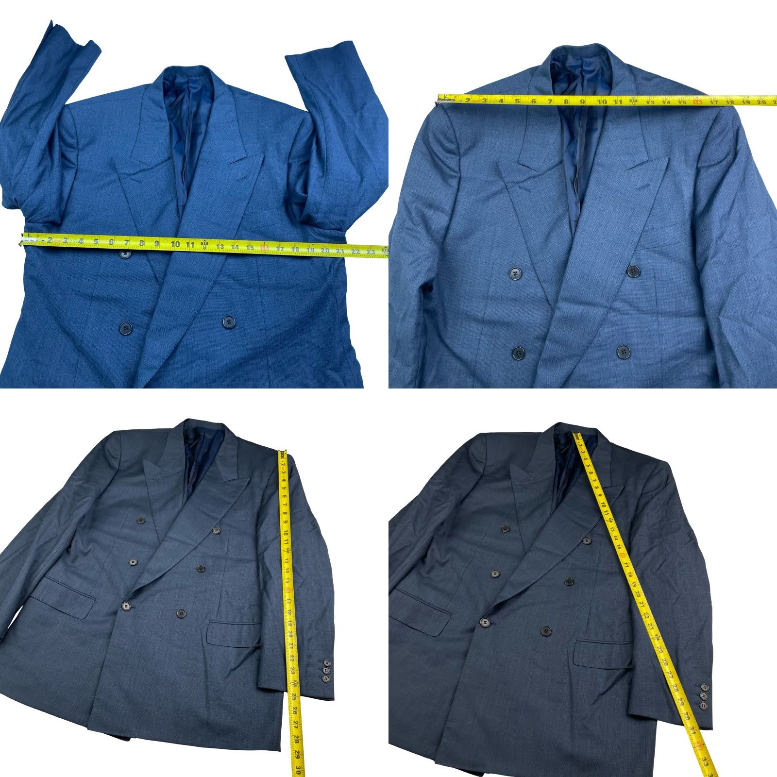 Ermenegildo Zegna Ermenegildo Zegna Blazer Men Navy Blue 42R 100% Wool Double Breasted Six-Button Notch Lapel Jacket/Coat Regular Length Size 42R - 8 Thumbnail