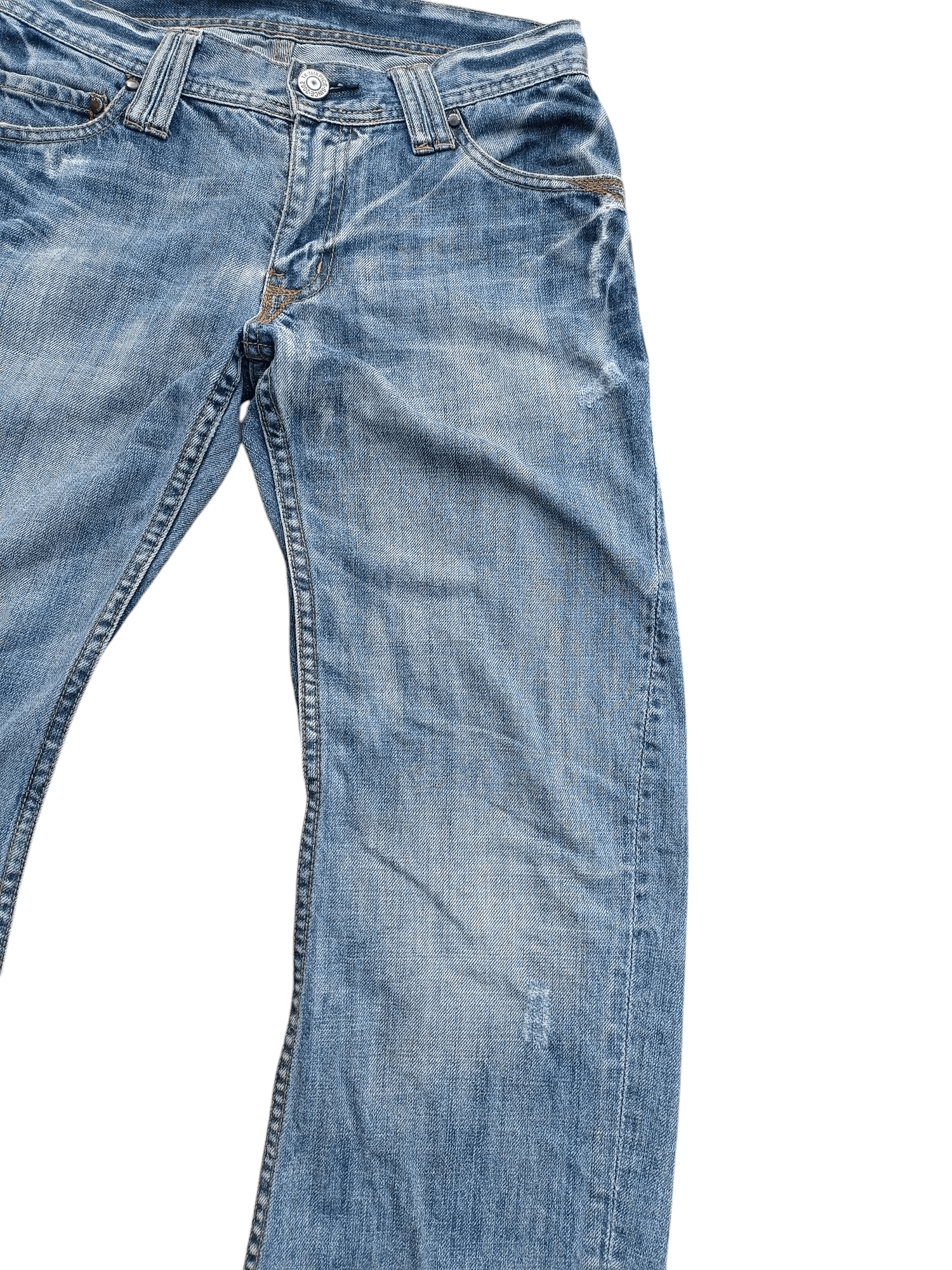 Japanese Brand Japanese TKMIXPICE Distressed Baggy Twisted Leg Denim E254 Size US 29 - 11 Thumbnail