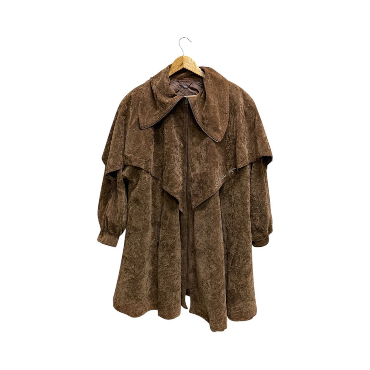 Vintage La Moda Goji Suede Brown Fancy Cloaks Size ONE SIZE - 2 Thumbnail