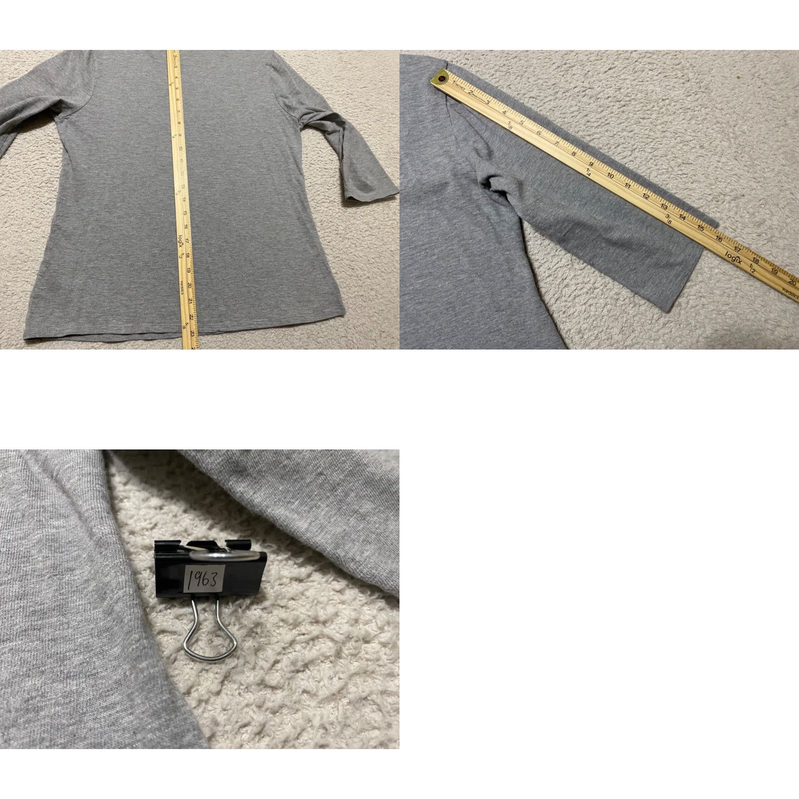 Coldwater Creek Coldwater Creek Shirt Gray Sequin 3/4 Sleeve Cotton Womens M Adult? Size M / US 6-8 / IT 42-44 - 8 Thumbnail