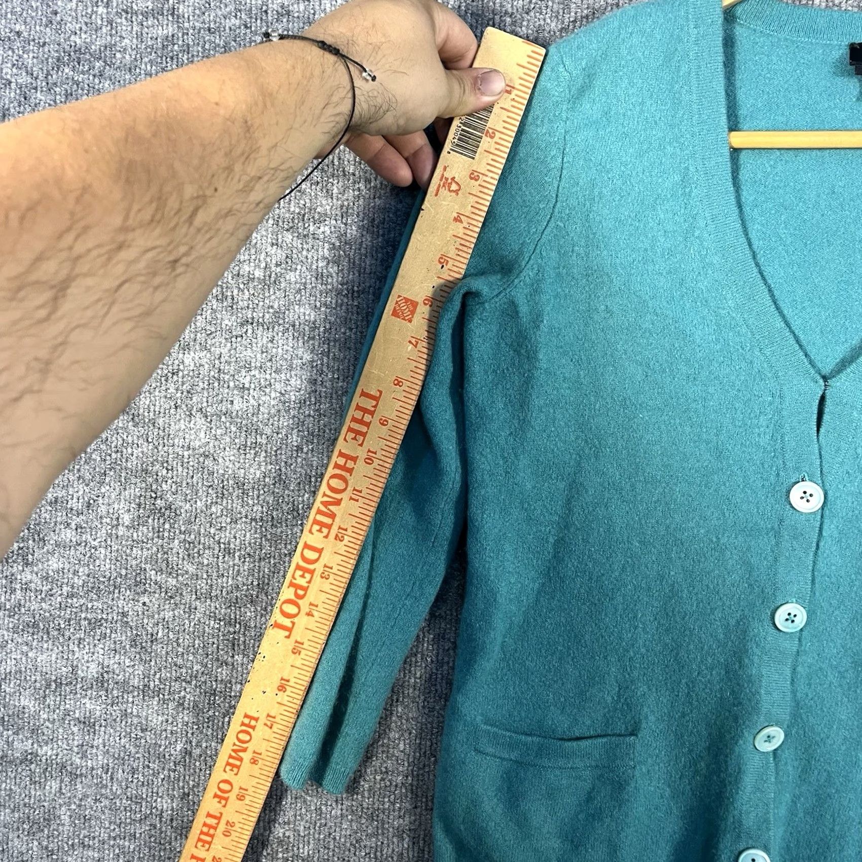 Talbots Talbots Cardigan Sweater Women's Small Teal Blue Cashmere Round Neck Long Sleeve Regular Fit Knits Size S / US 4 / IT 40 - 5 Thumbnail