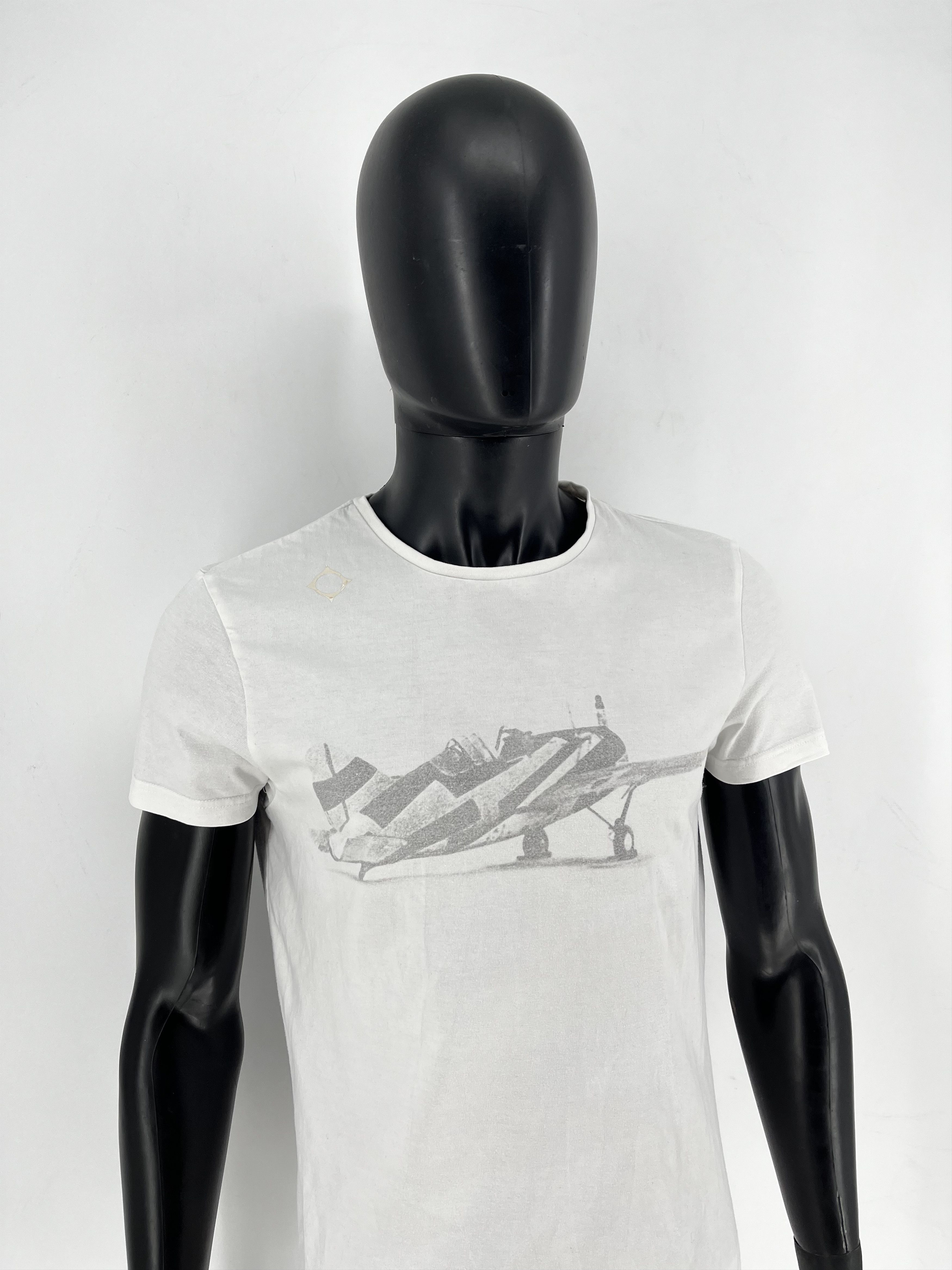 MA.STRUM Ma.Strum vintage white T-shirt central logo plane Size US S / EU 44-46 / 1 - 4 Thumbnail