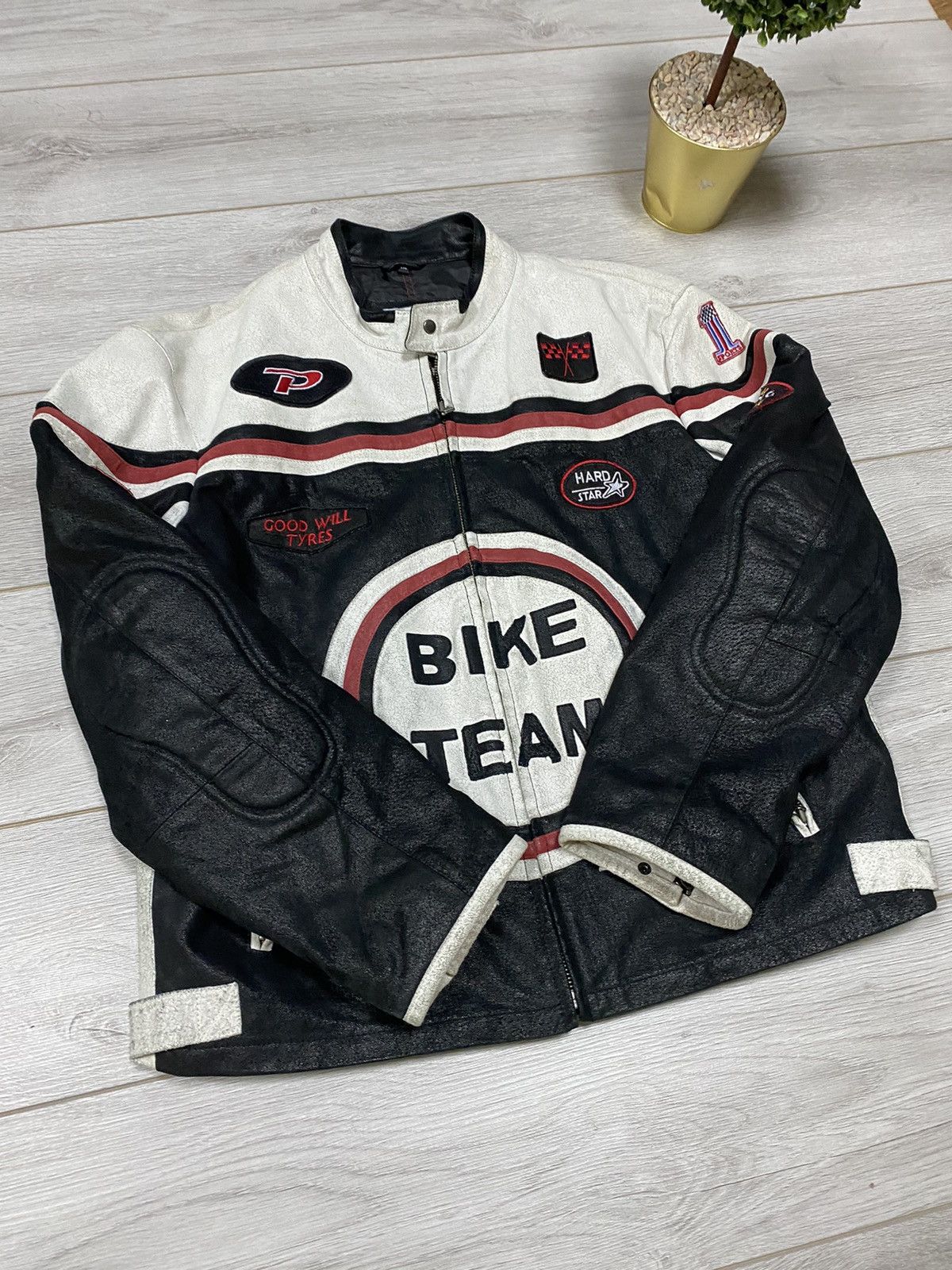 Vintage Bike Team vintage leather racing jacket Size US XL / EU 56 / 4 - 11 Thumbnail