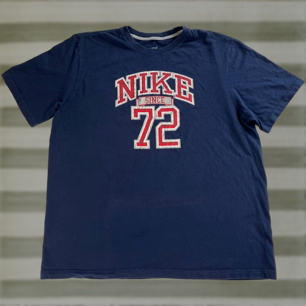 Nike Nike Men's Vintage Y2K Since 72 T-Shirt 2XL Blue Short Sleeve Crew Neck Sports Vintage Mens Shirts Shirts Mens 2000s Size US XXL / EU 58 / 5 - 1 Thumbnail