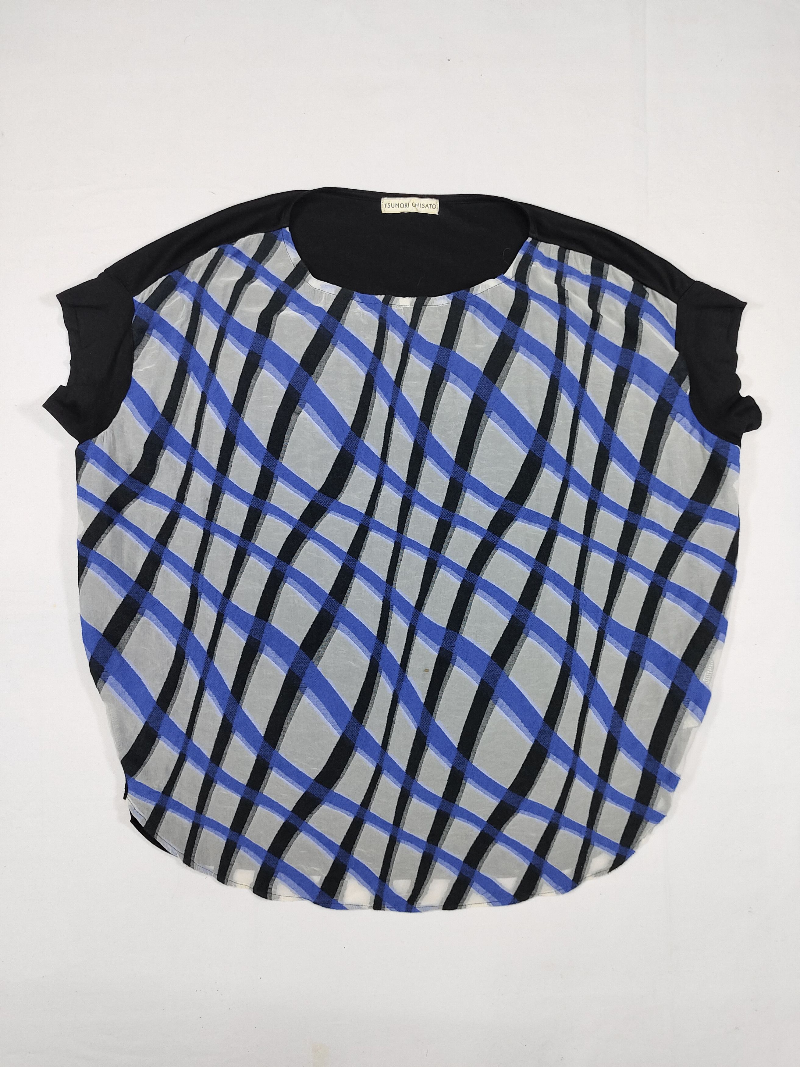Tsumori Chisato Tsumori Chisato 🇯🇵 Sheer Layered Asymmetrical Plaid Dolman Size L / US 10 / IT 46 - 5 Thumbnail