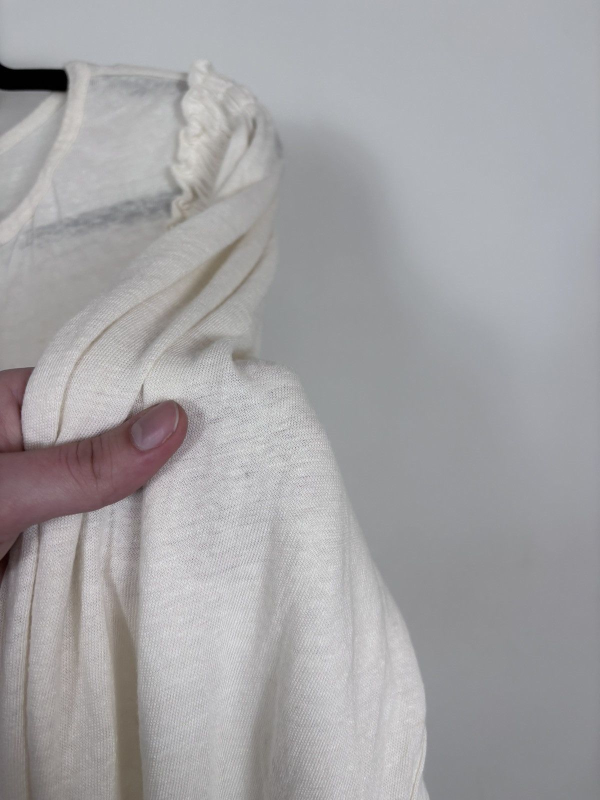 Lauren Ralph Lauren Lauren Ralph Lauren Women’s Ivory Linen Long Sleeve Blouse Size L / US 10 / IT 46 - 20 Thumbnail