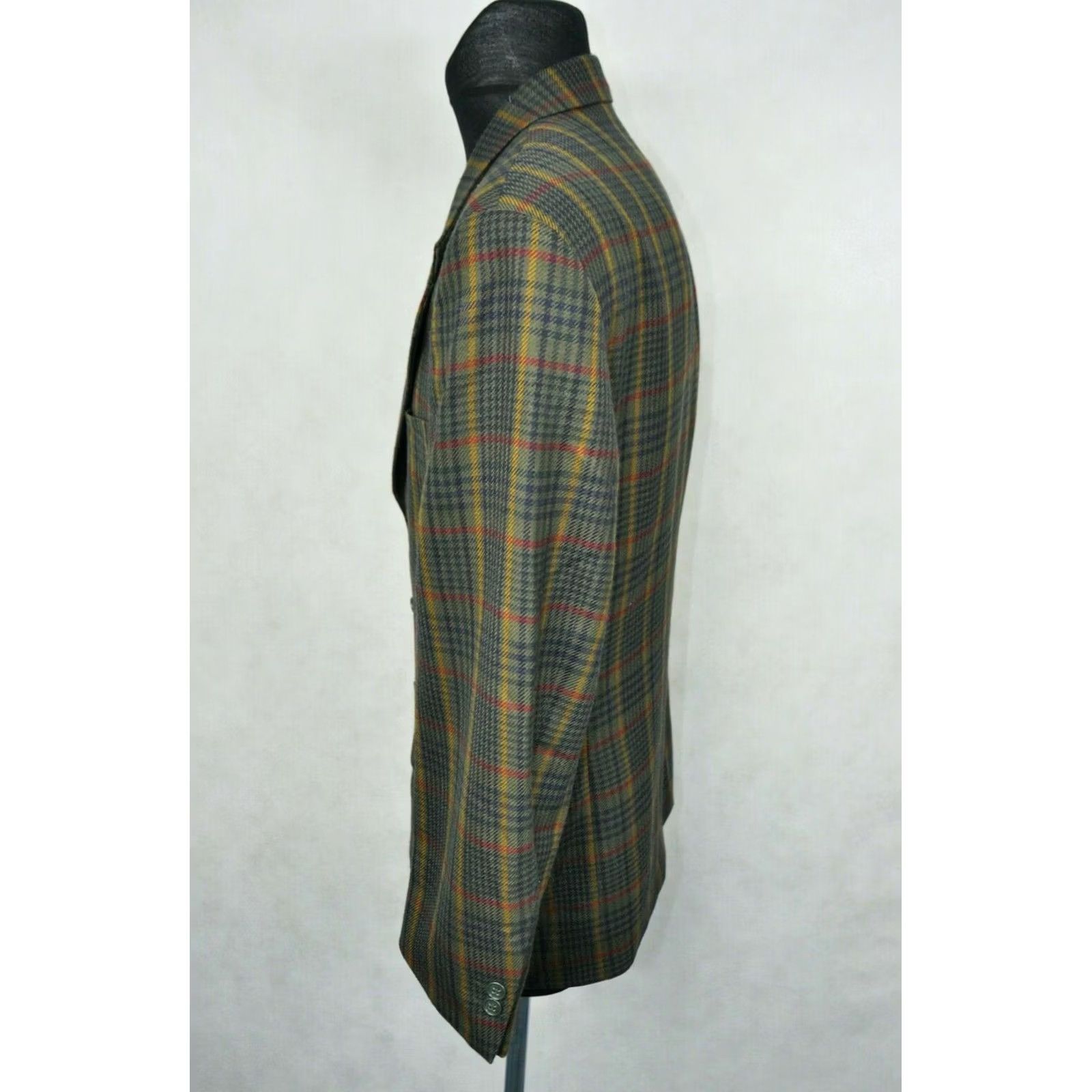 Yves Saint Laurent YVES SAINT LAURENT Blazer Check Wool Jacket Men 52 Multicolor Size 52 Wool Check Blazer Mens Size 52R - 5 Thumbnail