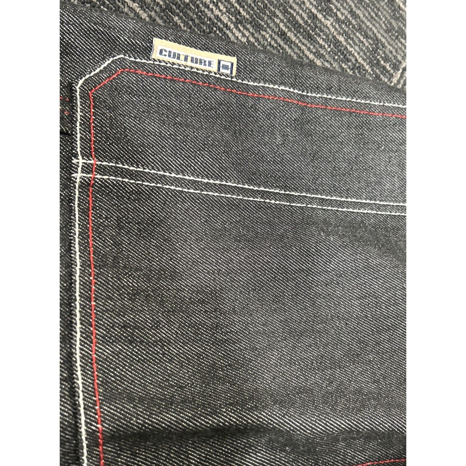 Denime VINTAGE Structure Jeans Men 36x34 Black Hip Hop Denim Wide-Leg Inseam 34 Carpenter Size US 36 / EU 52 - 3 Thumbnail