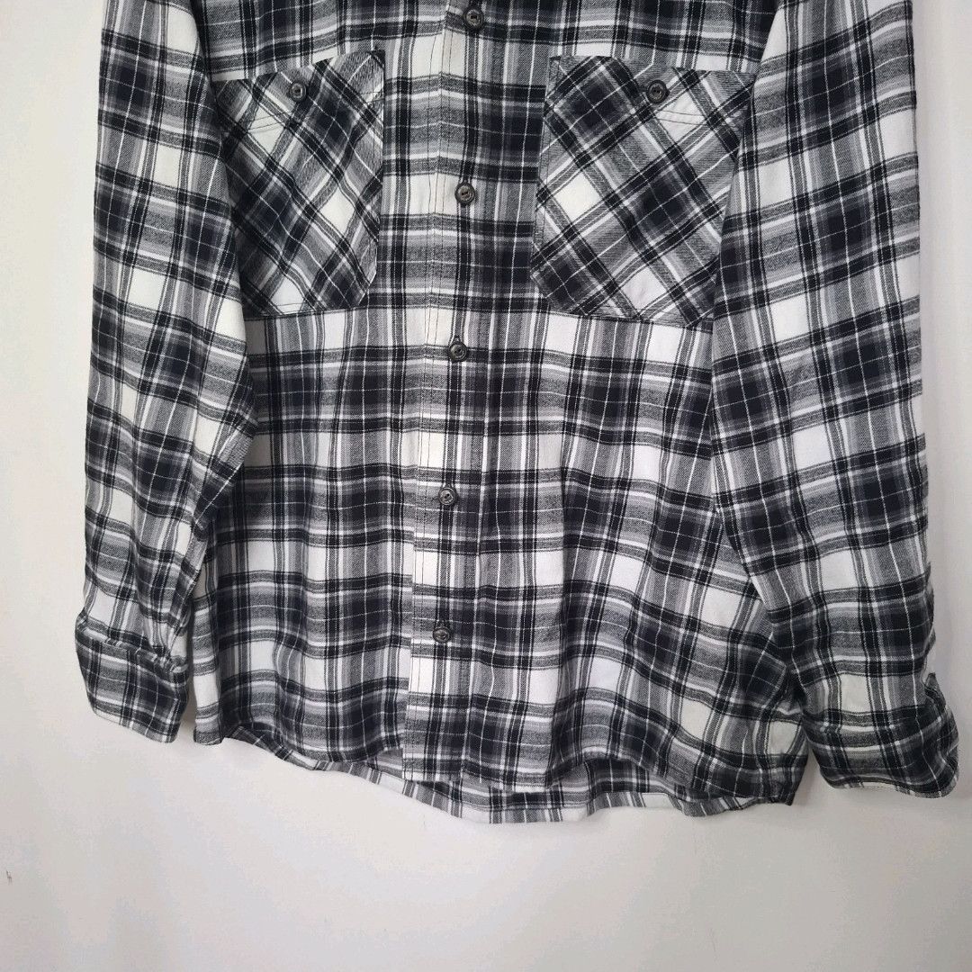 Off-White OFF-WHITE Black & White Checked Arrow Flannel Plaid Shirt Size US S / EU 44-46 / 1 - 4 Thumbnail