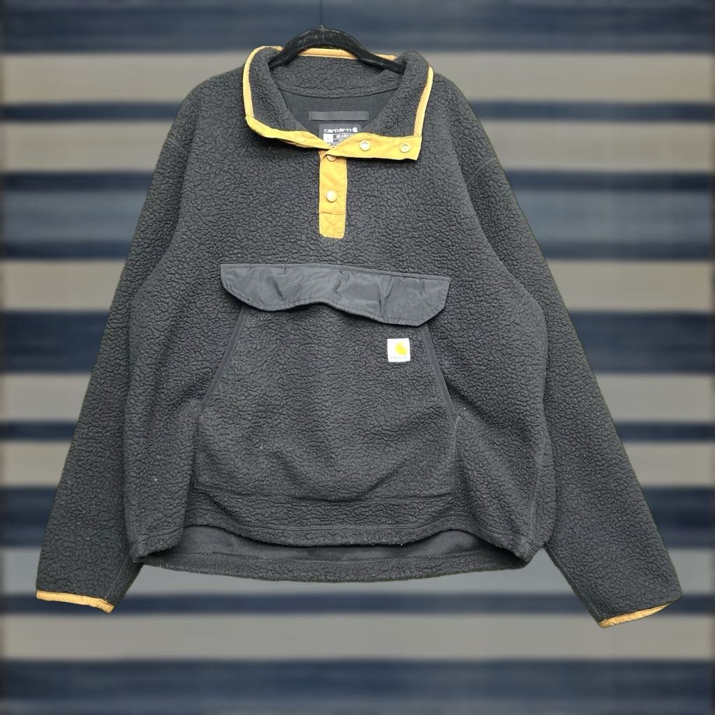 Carhartt Carhartt Jacket Womens Large Black Fleece Sherpa 1/4 Zip Workwear Size L / US 10 / IT 46 - 1 Thumbnail