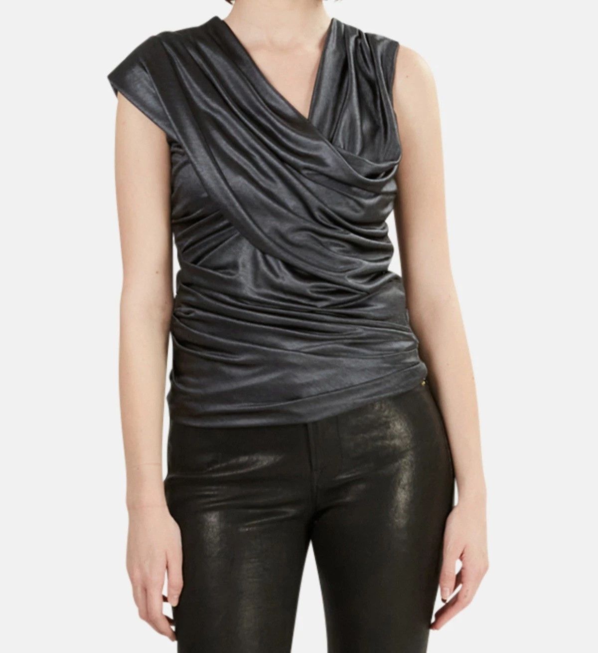 Alexander Wang Metallic Blouse NWT Going Out Party Retro Travel Size M / US 6-8 / IT 42-44 - 2 Thumbnail