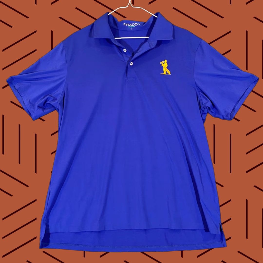 Vintage B Draddy Sport Polo Shirt Mens Large Blue Course Golf Short Sleeve Performance Size US L / EU 52-54 / 3 - 1 Thumbnail