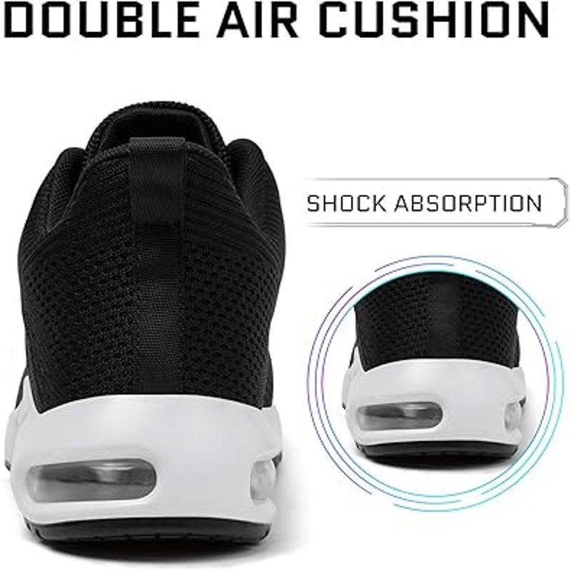 Other Mishansha Women's Size 7 Black White Air Cushion Sneakers Size US 7 / IT 37 - 4 Thumbnail