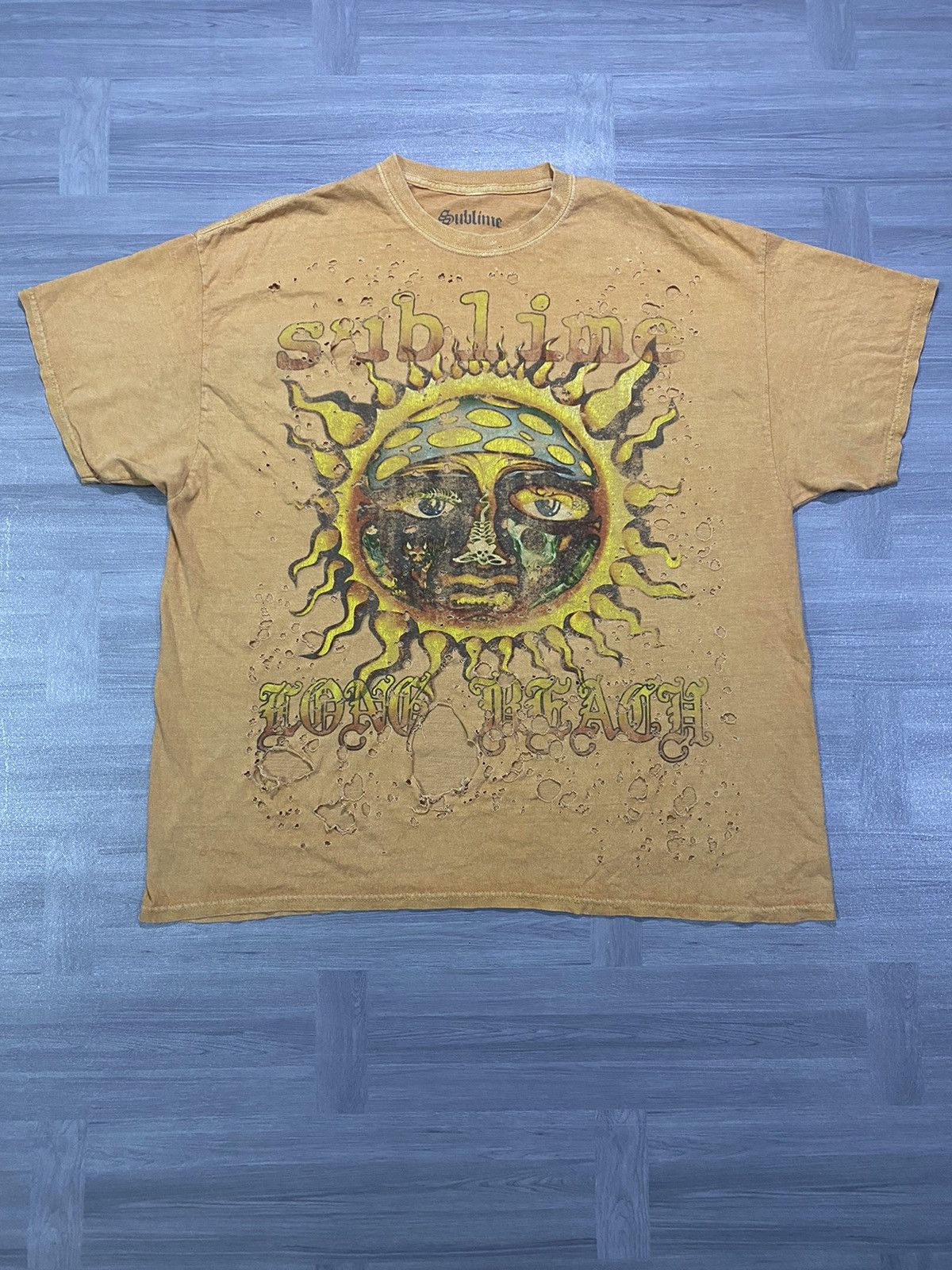 Sublime Sublime Long Beach Oversize Distressed Ska Rock Band Tee O/S Size US M / EU 48-50 / 2 - 1 Thumbnail