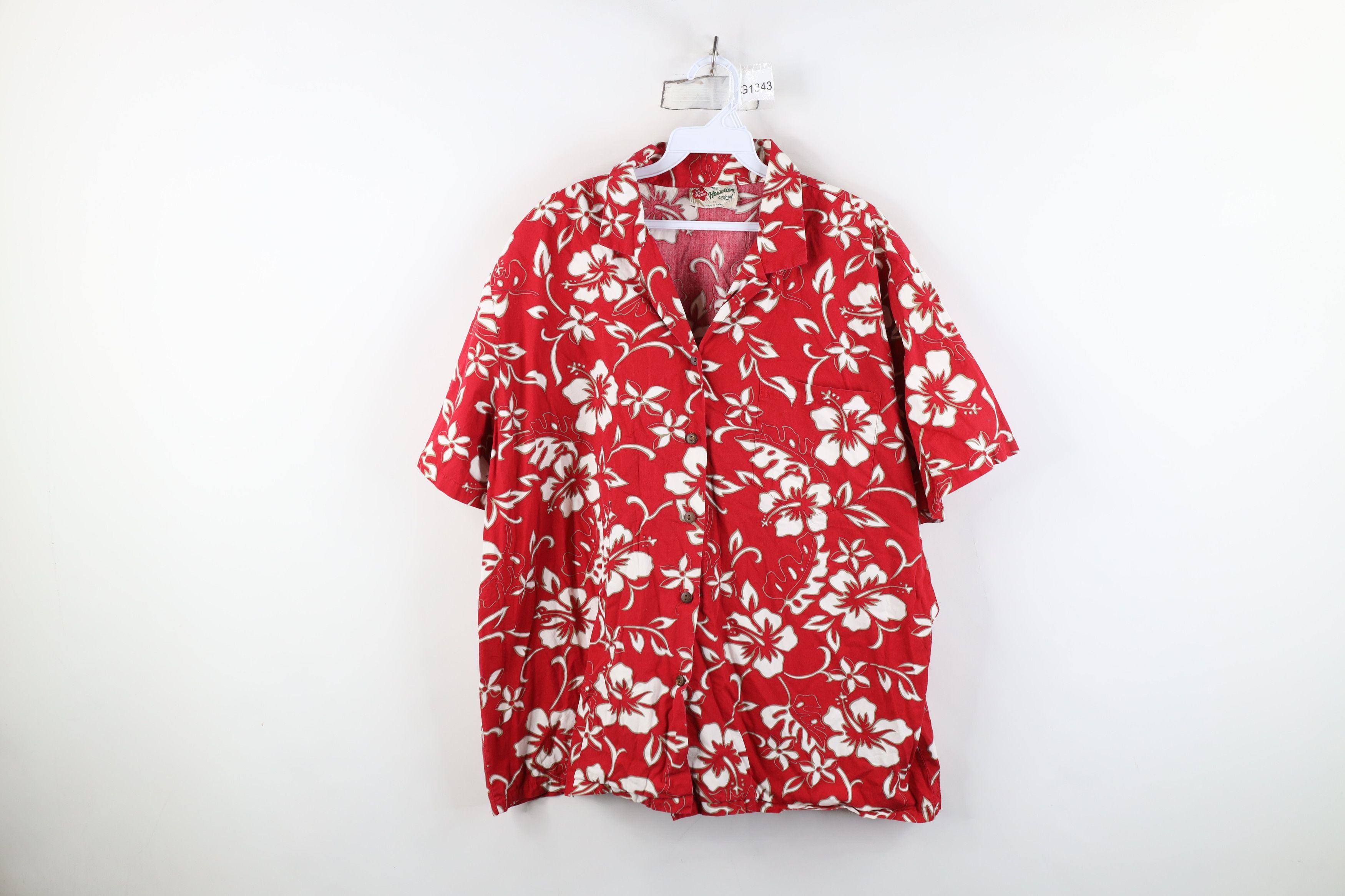 Vintage Vintage 90s Streetwear Flower Luau Hawaiian Button Shirt USA Size XL / US 12-14 / IT 48-50 - 1 Thumbnail