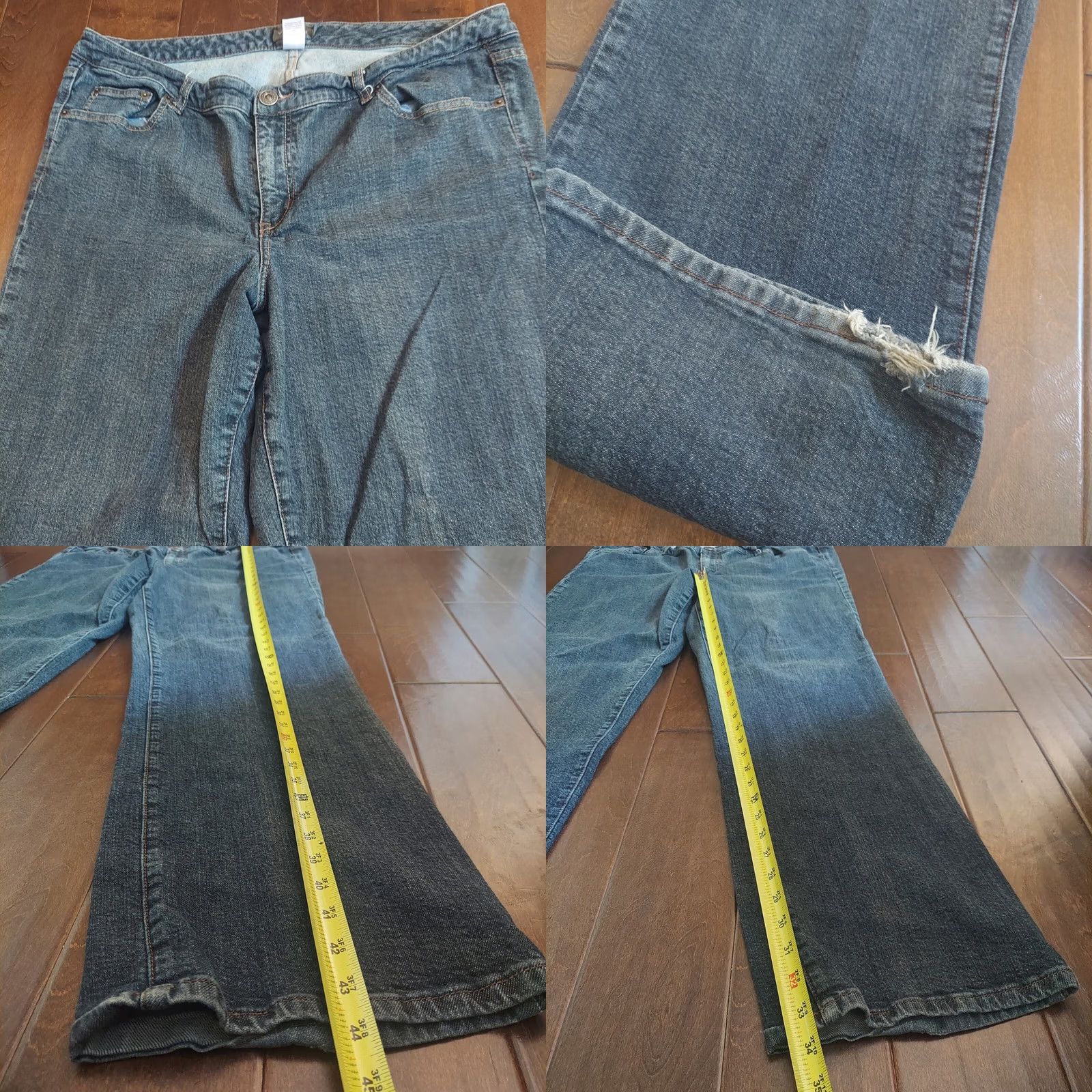 Denime Venezia Jeans Bootcut Denim Blue Stretch Womens Size 5 Tall High Rise Buttons Zipper Hipster Winter Spring Summer Fall Fashion B492 Size 27" / US 4 / IT 40 - 8 Thumbnail
