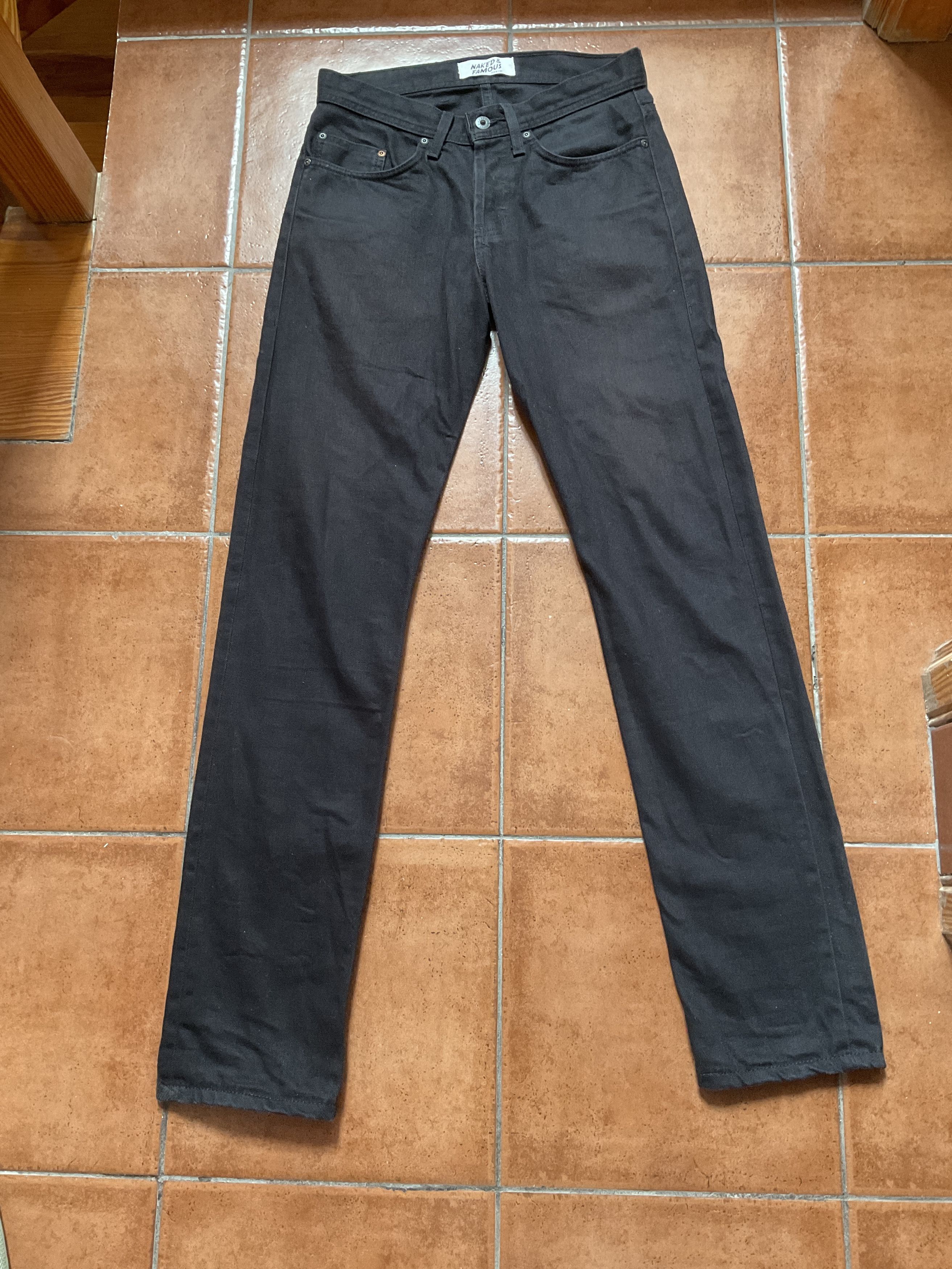 Naked & Famous Solid Black Selvedge Size US 29 - 1 Thumbnail