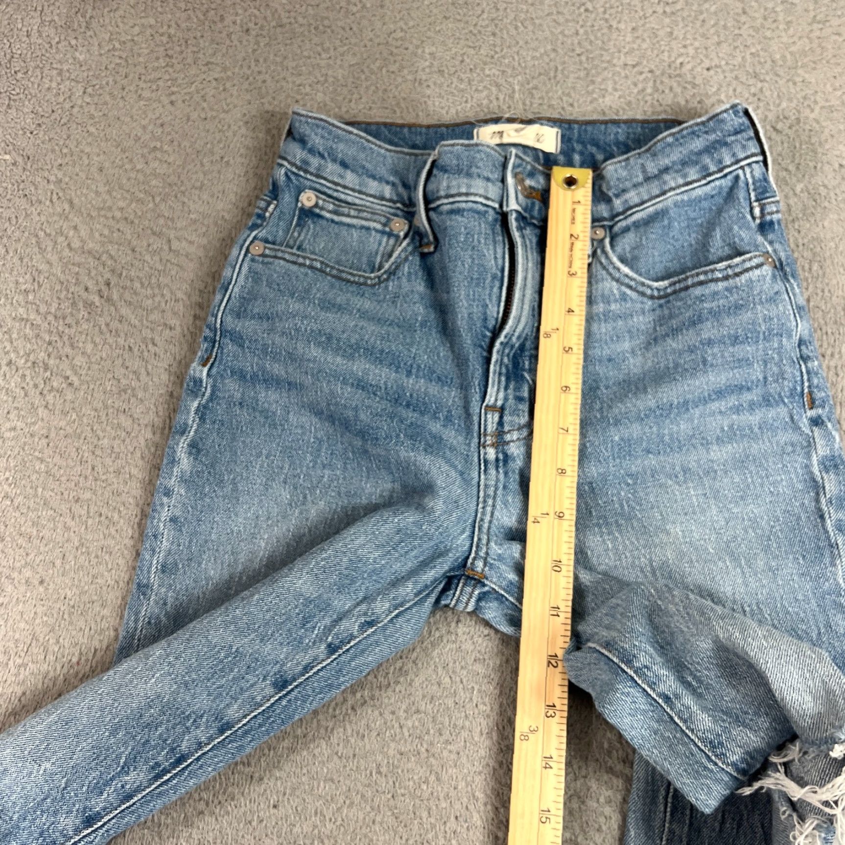 Madewell Madewell The Mid Rise Perfect Vintage Jean Women's Size 25 Light Wash Distressed Jeans Size 42" / US 20 - 4 Thumbnail