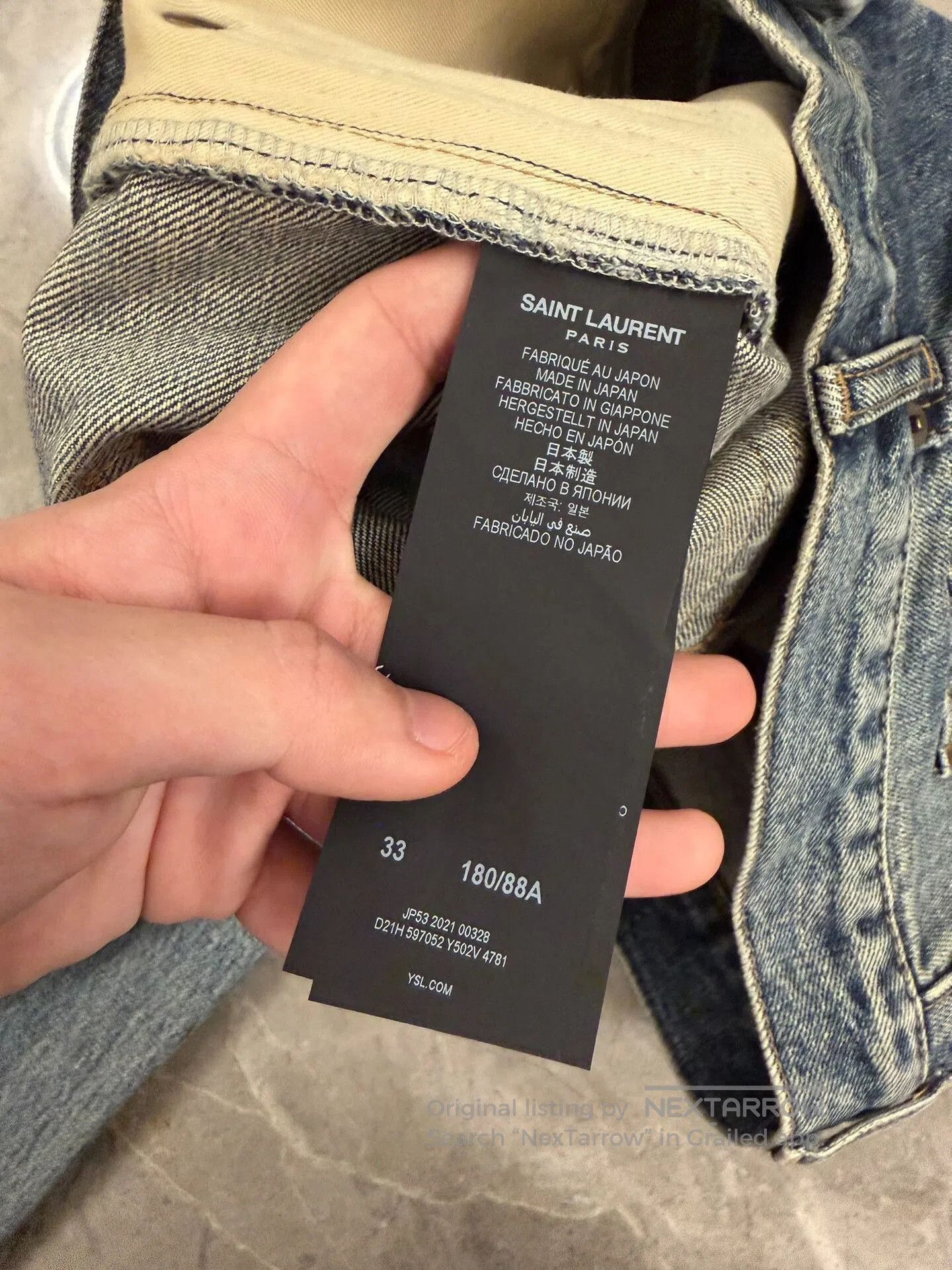 Saint Laurent Paris Saint Laurent Blue Denim Jeans Size 33. Size US 33 - 8 Thumbnail