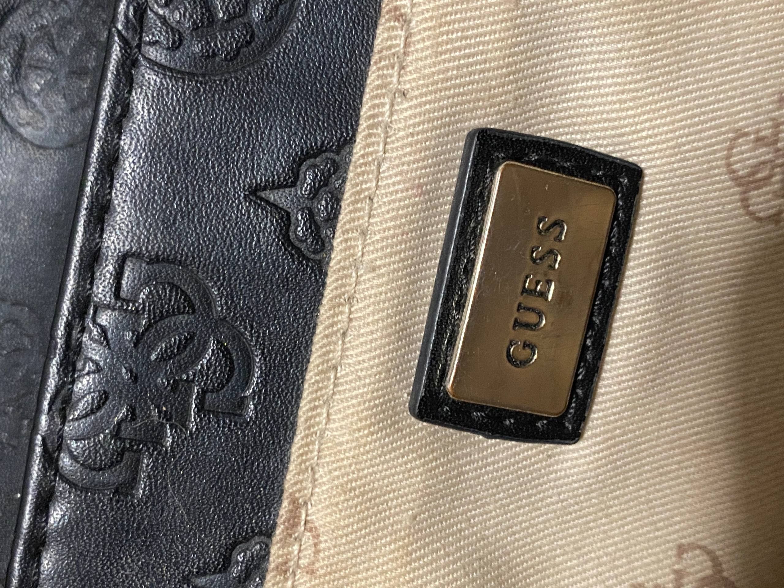 Guess Guess Bag Black Monogram The Handle Is Adjustable Leather Size ONE SIZE - 4 Thumbnail