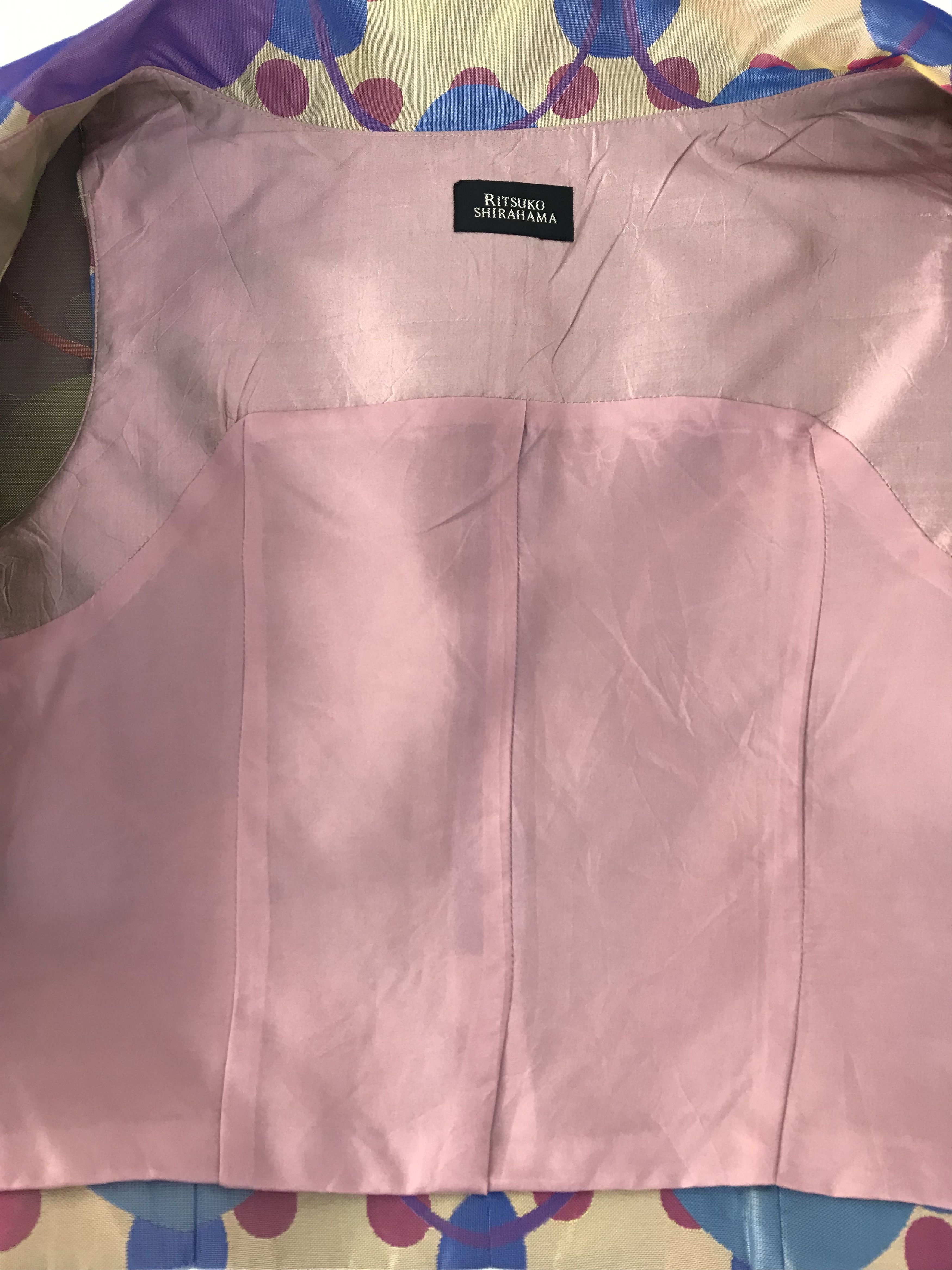 90s Japanese Brand Ritsuko Shirahama Floral Polkadot Coat