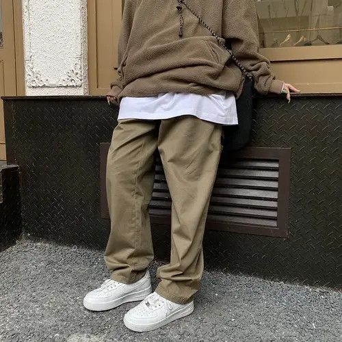Designer × Vintage Loose casual trousers Instagram style wide legs Y2K Size US 32 / EU 48 - 3 Thumbnail