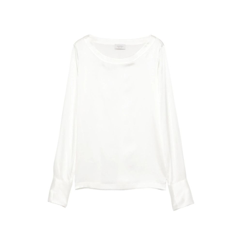 Mazzarelli Mazzarelli WHITE Tops - Blouses Size S / US 4 / IT 40 - 1 Thumbnail