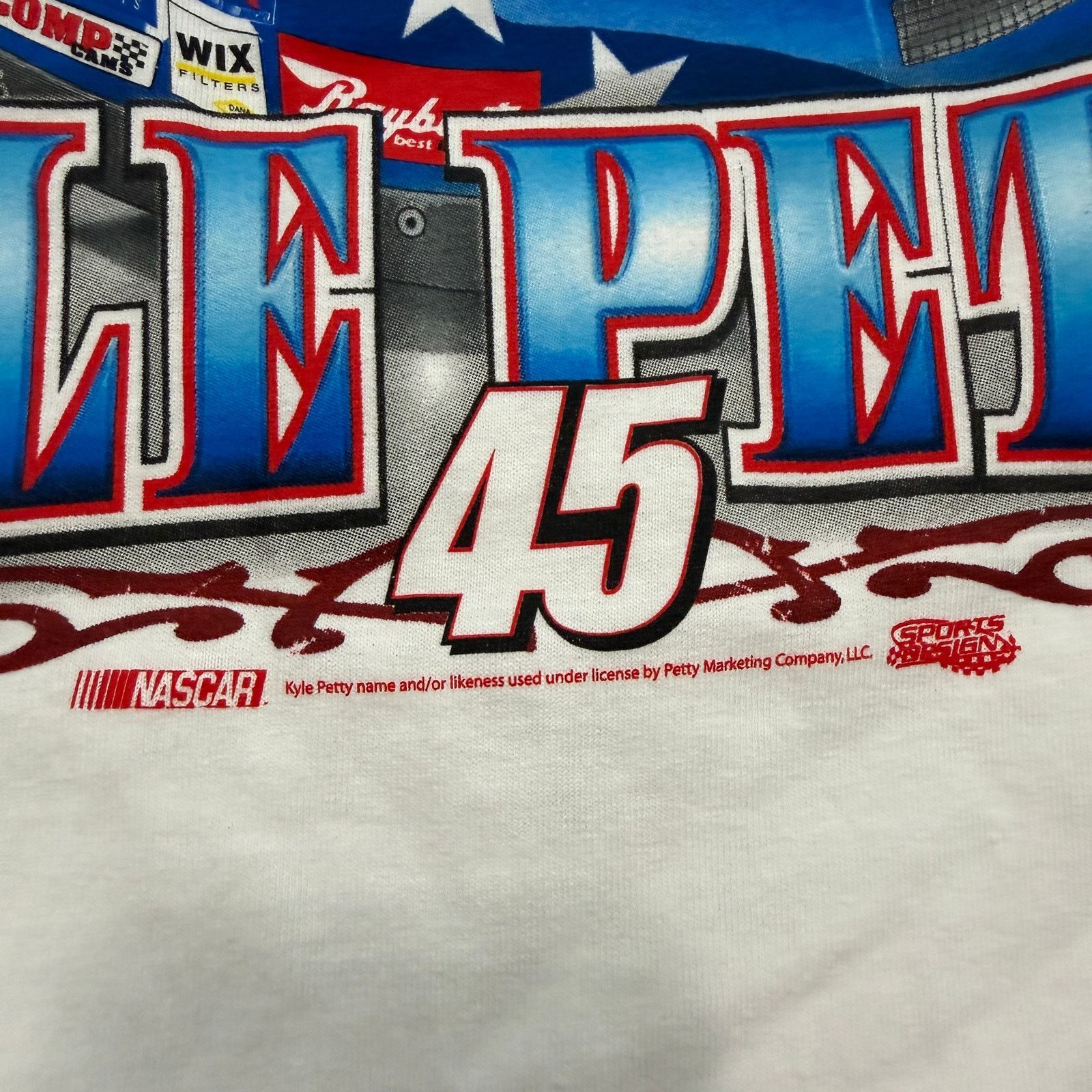 Vintage Vintage Kyle Petty Nascar Racing Shirt Extra Large White AOP Size US XL / EU 56 / 4 - 6 Thumbnail