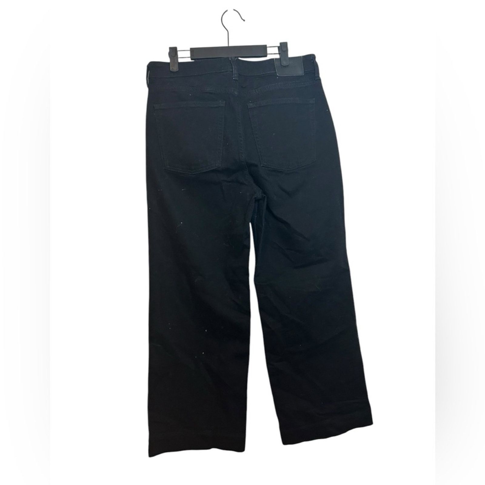 Everlane Everlane Button Fly Black Wide Leg Jeans Size 31" - 2 Thumbnail