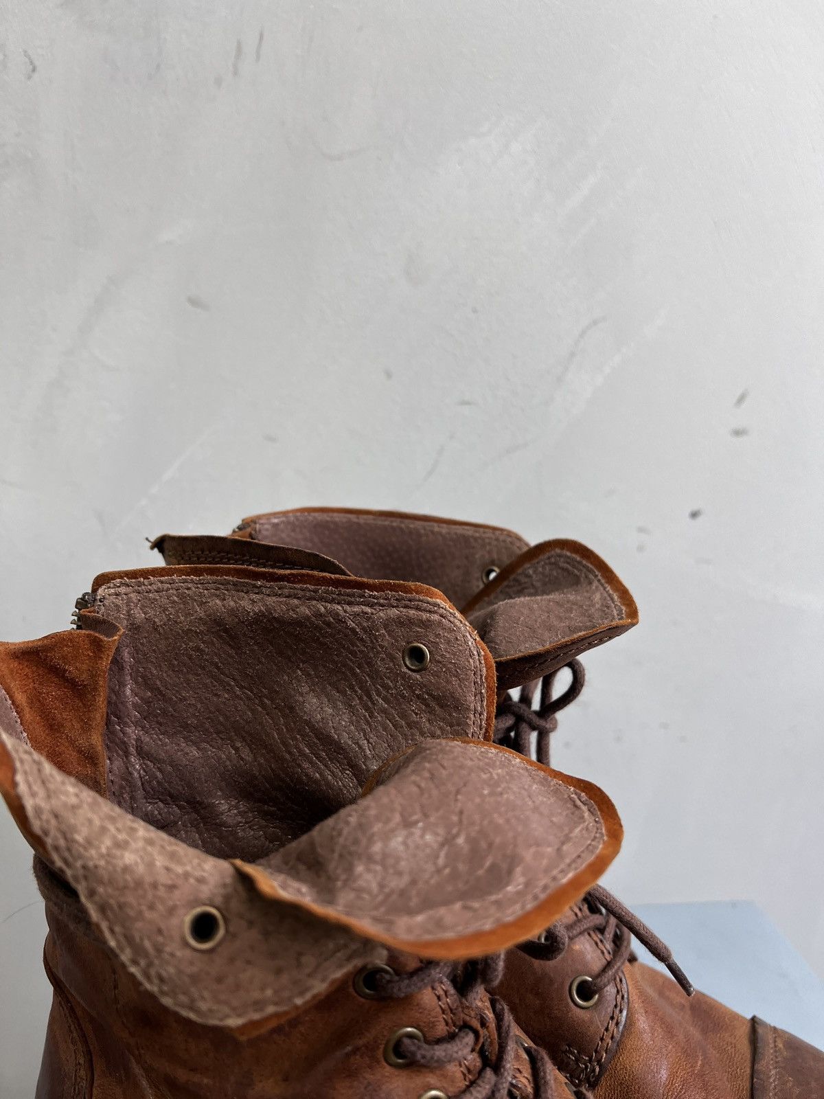 14th Addiction × A.S.98 AVANTgarde western brown leather high moto boots guidi style Size US 7.5 / EU 40-41 - 9 Thumbnail