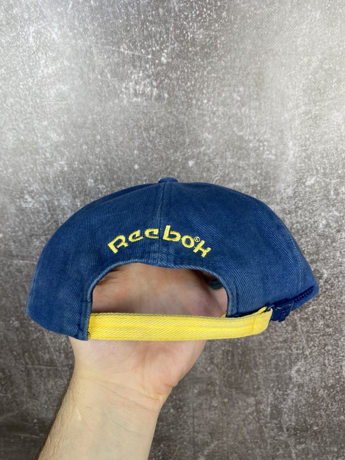 Reebok Reebok Cap Vintage 90s Velvet Big Logo Hat Size ONE SIZE - 6 Thumbnail