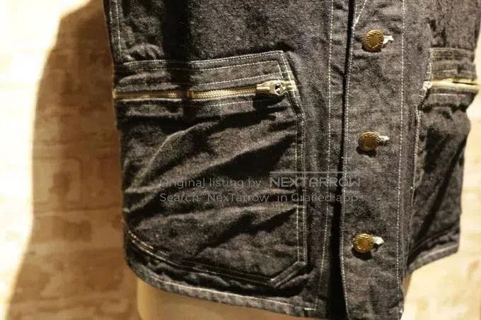 Freewheelers denim vest with large back pocket. Size US M / EU 48-50 / 2 - 4 Thumbnail