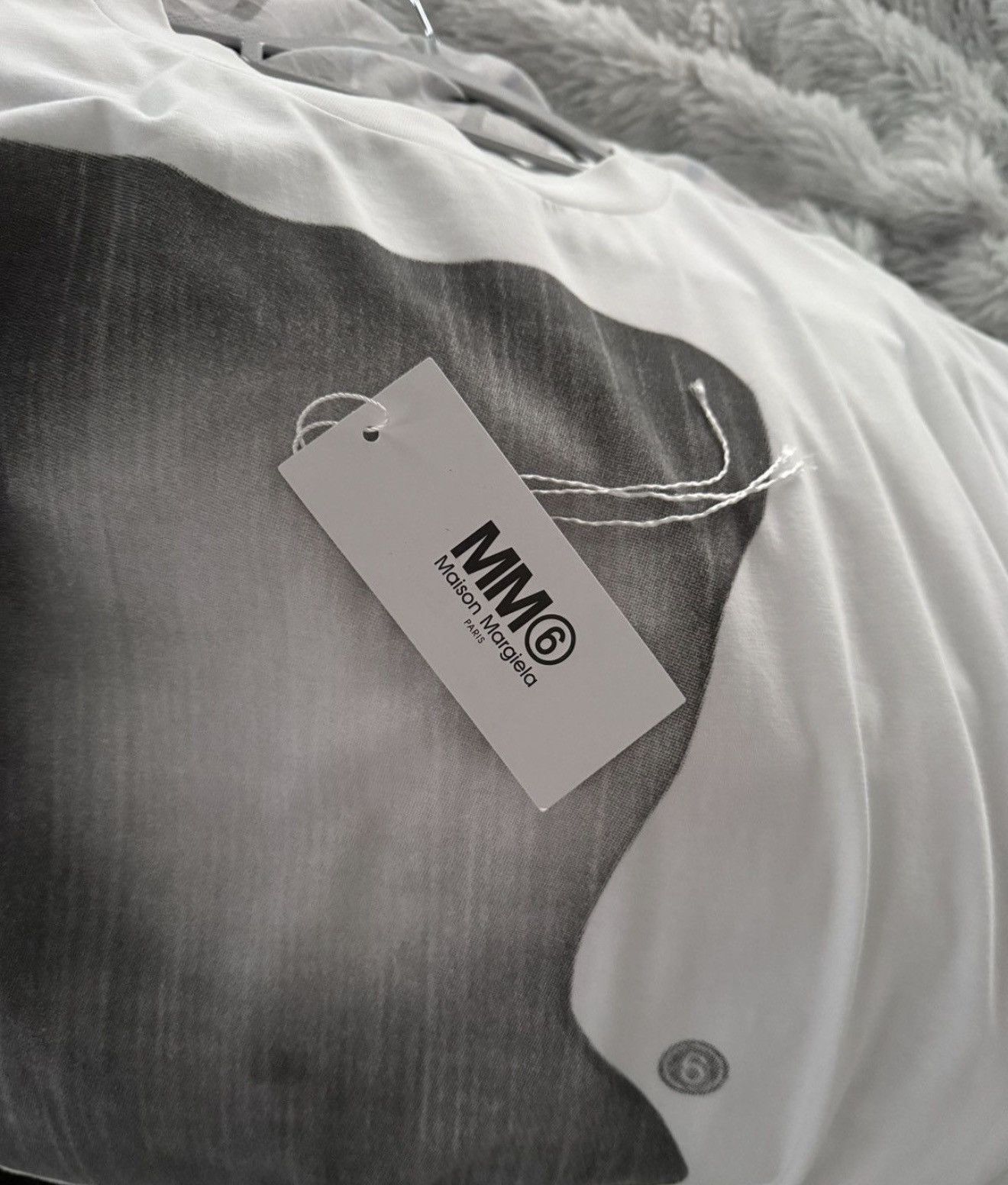 Maison Margiela MM6 Maison Margiela White Graphic Long Sleeve T-Shirt Size US M / EU 48-50 / 2 - 8 Thumbnail