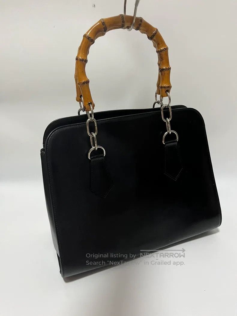 Comme des Garcons Comme des Garcons Bamboo Handle Handbag Leather Black Size ONE SIZE - 1 Thumbnail