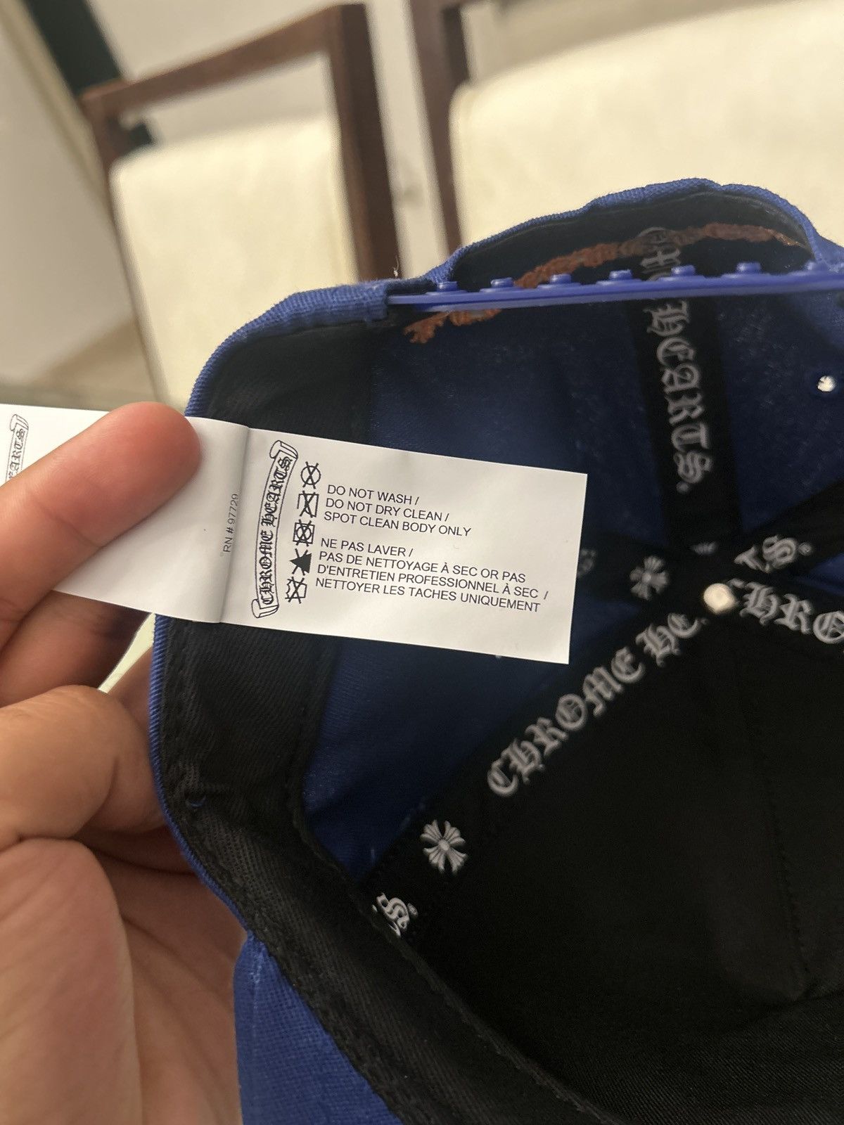 Chrome Hearts Chrome Hearts CH Blue/Yellow BaseBall Hat Size ONE SIZE - 4 Thumbnail