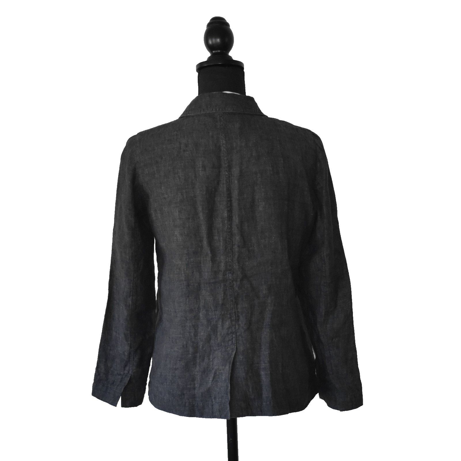 Eileen Fisher EILEEN FISHER Organic Linen Button Front Shirt Jacket Sz PP Size XXS / US 00 / IT 34 - 3 Thumbnail