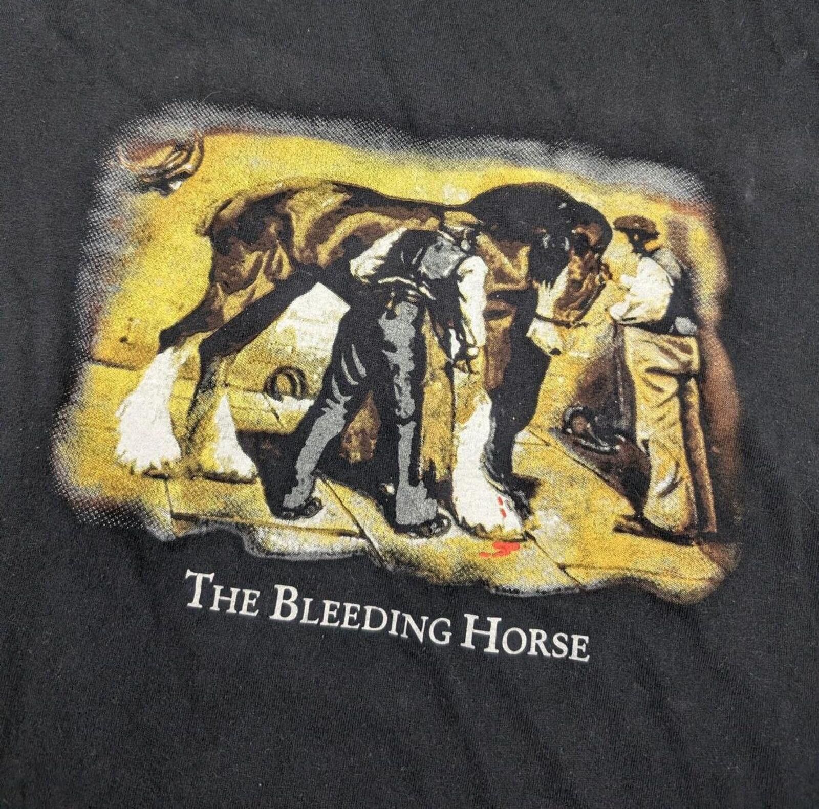 Fruit Of The Loom Vintage 90s The Bleeding Horse Irish Pub Art T-shirt Size US XL / EU 56 / 4 - 2 Thumbnail