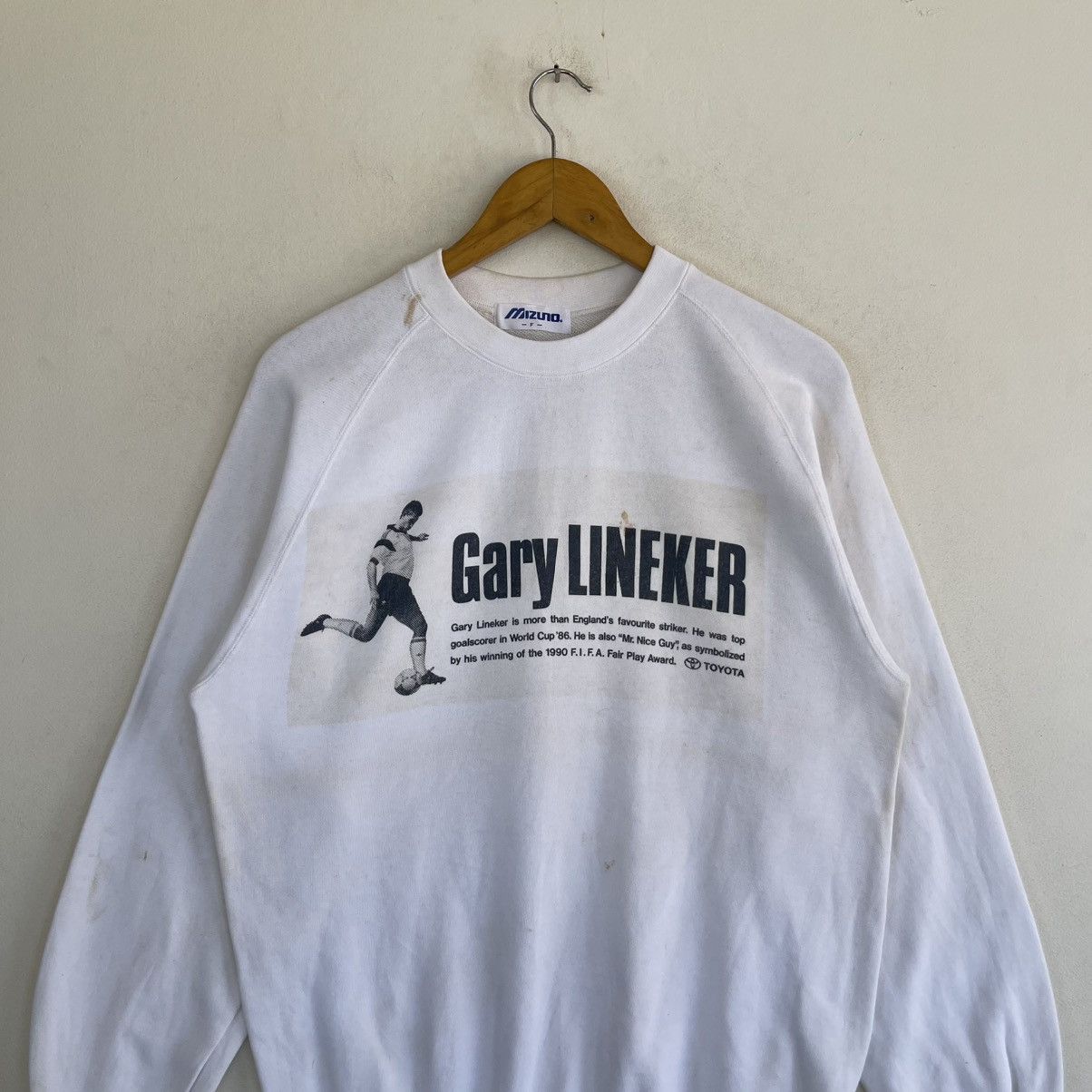 Rap Tees VINTAGE 90s Mizuno x Gary Lineker "Mr. Nice Guy" Sweatshirt Size US M / EU 48-50 / 2 - 3 Thumbnail