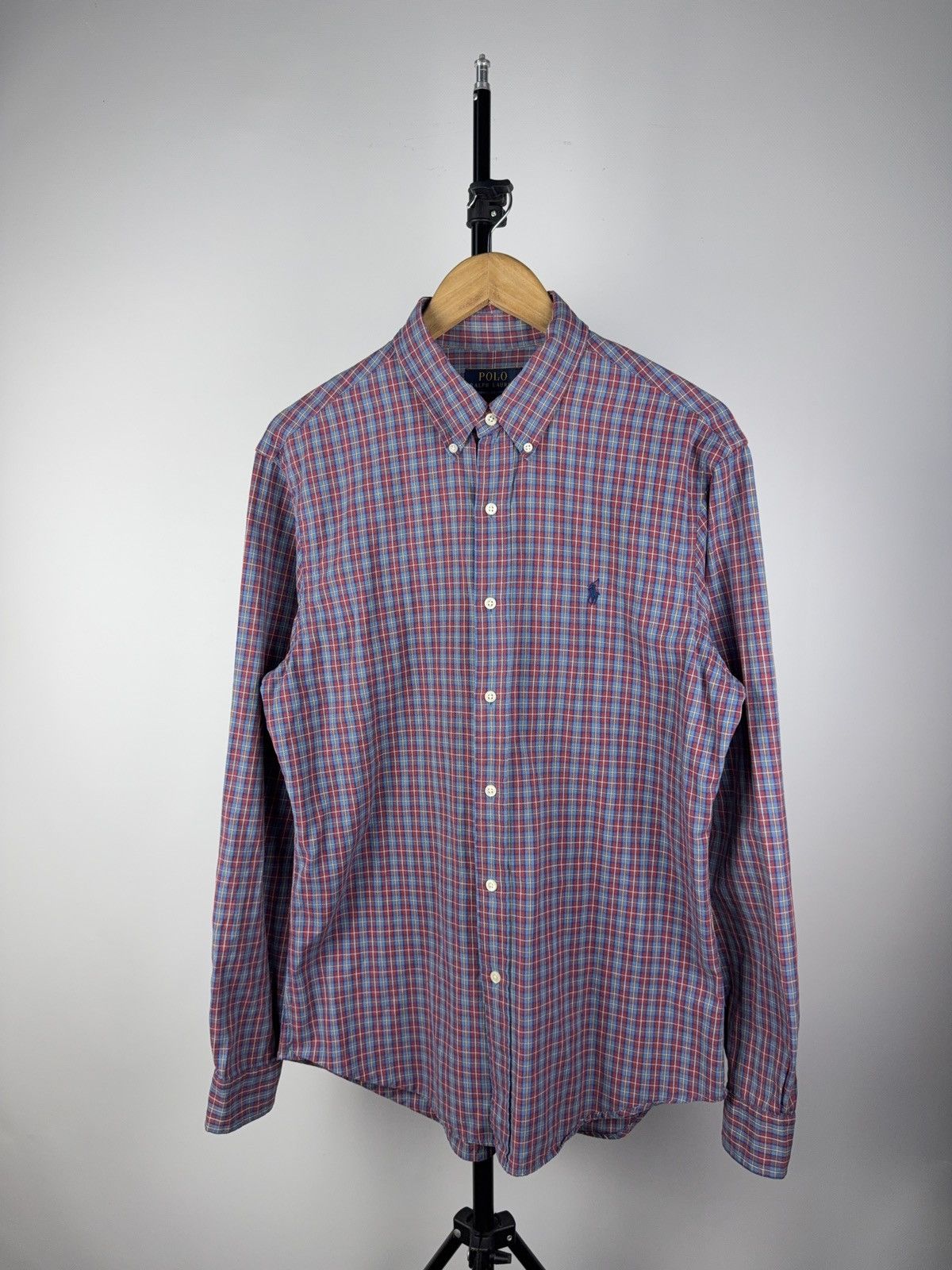Designer × Polo Ralph Lauren Vintage 90s Polo Ralph Lauren Shirt Mens Plaid Button Down Size US L / EU 52-54 / 3 - 1 Thumbnail