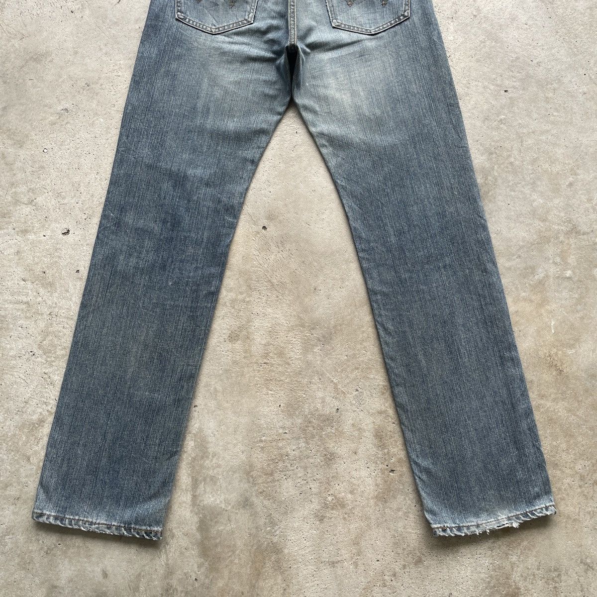 Edwin × Japanese Brand × Jean Vintage Edwin 503 Regular Distressed Jeans Faded Denim Pants Size US 33 - 10 Thumbnail