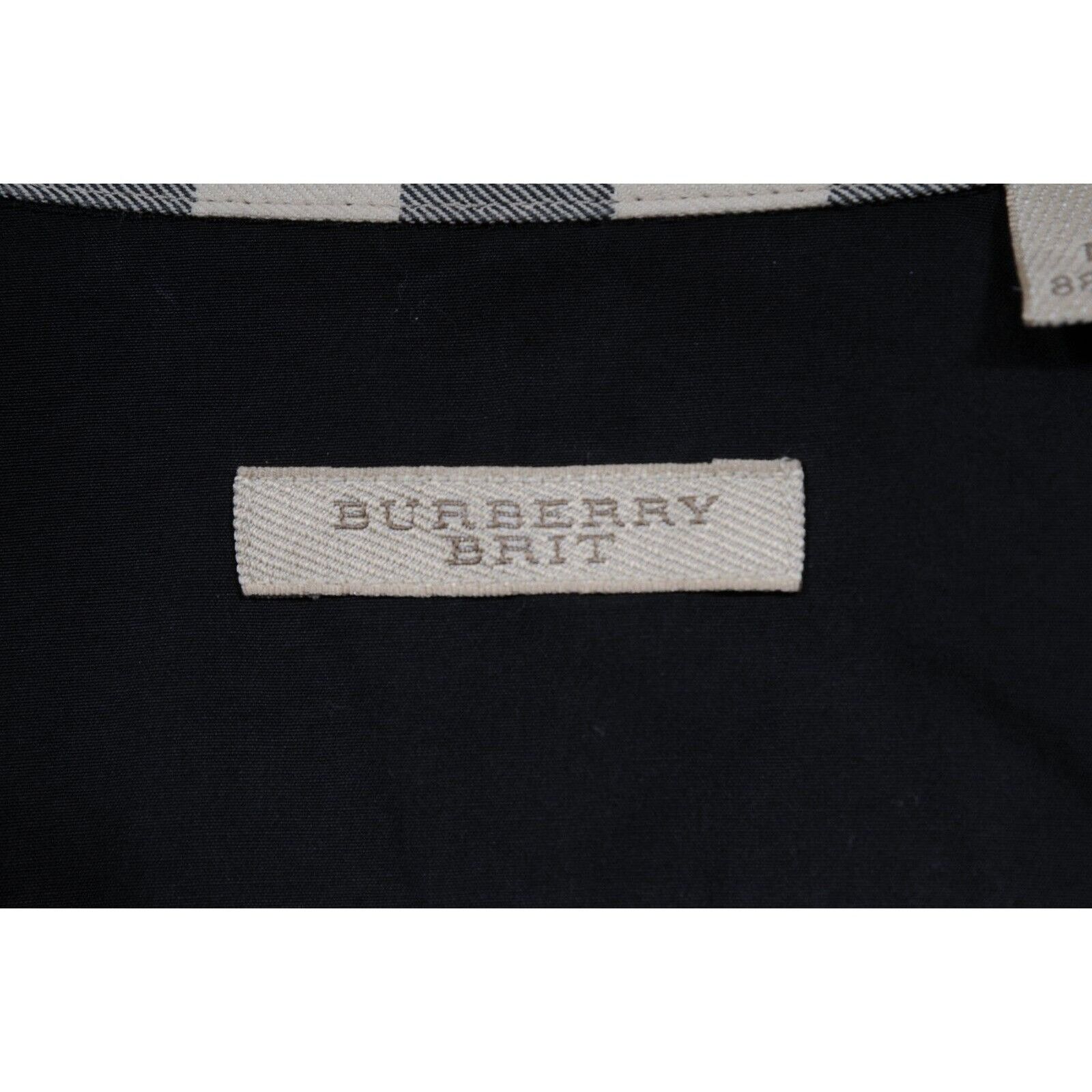Burberry Burberry Brit Button Down Shirt Black Stretch Cotton - 02447 Size US M / EU 48-50 / 2 - 9 Thumbnail