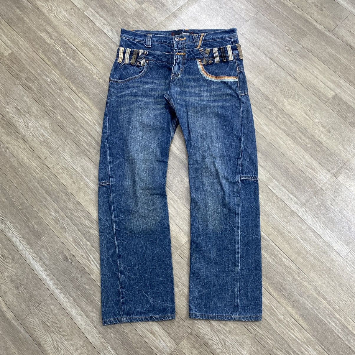 Japanese Brand 2000s Breathmint Double Waist Faded Beauty Beast Lgb Jeans Size US 32 / EU 48 - 15 Thumbnail